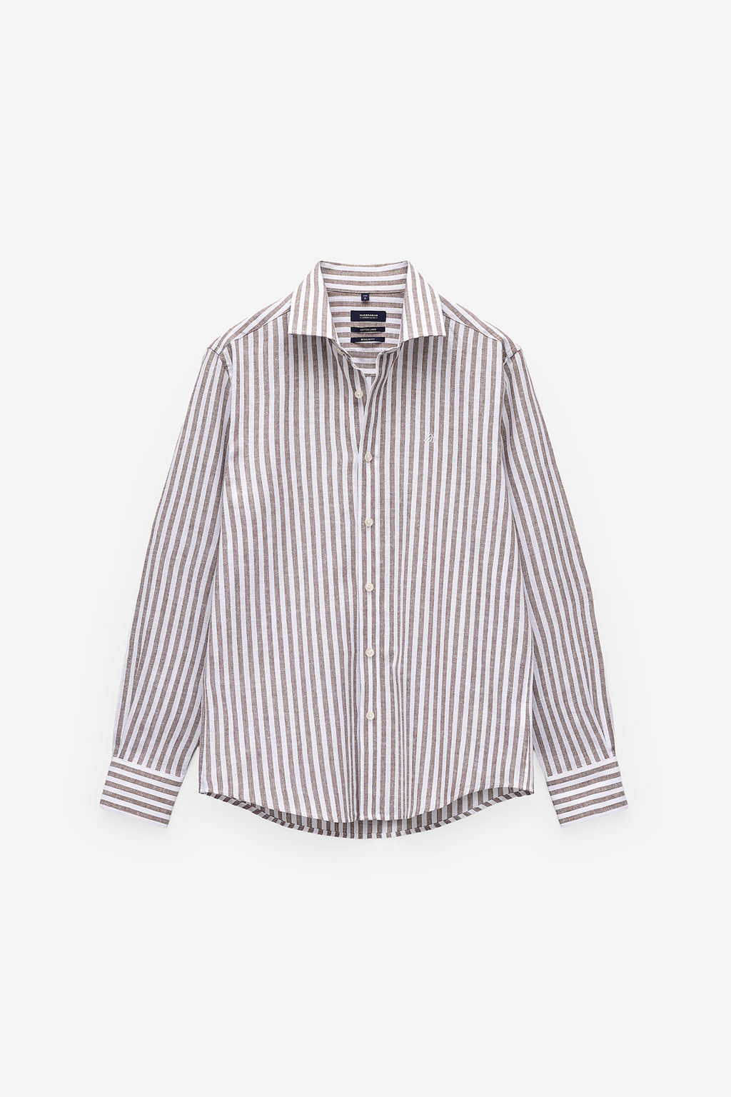 CAMISA ÀS RISCAS ALGODÃO E LINHO
