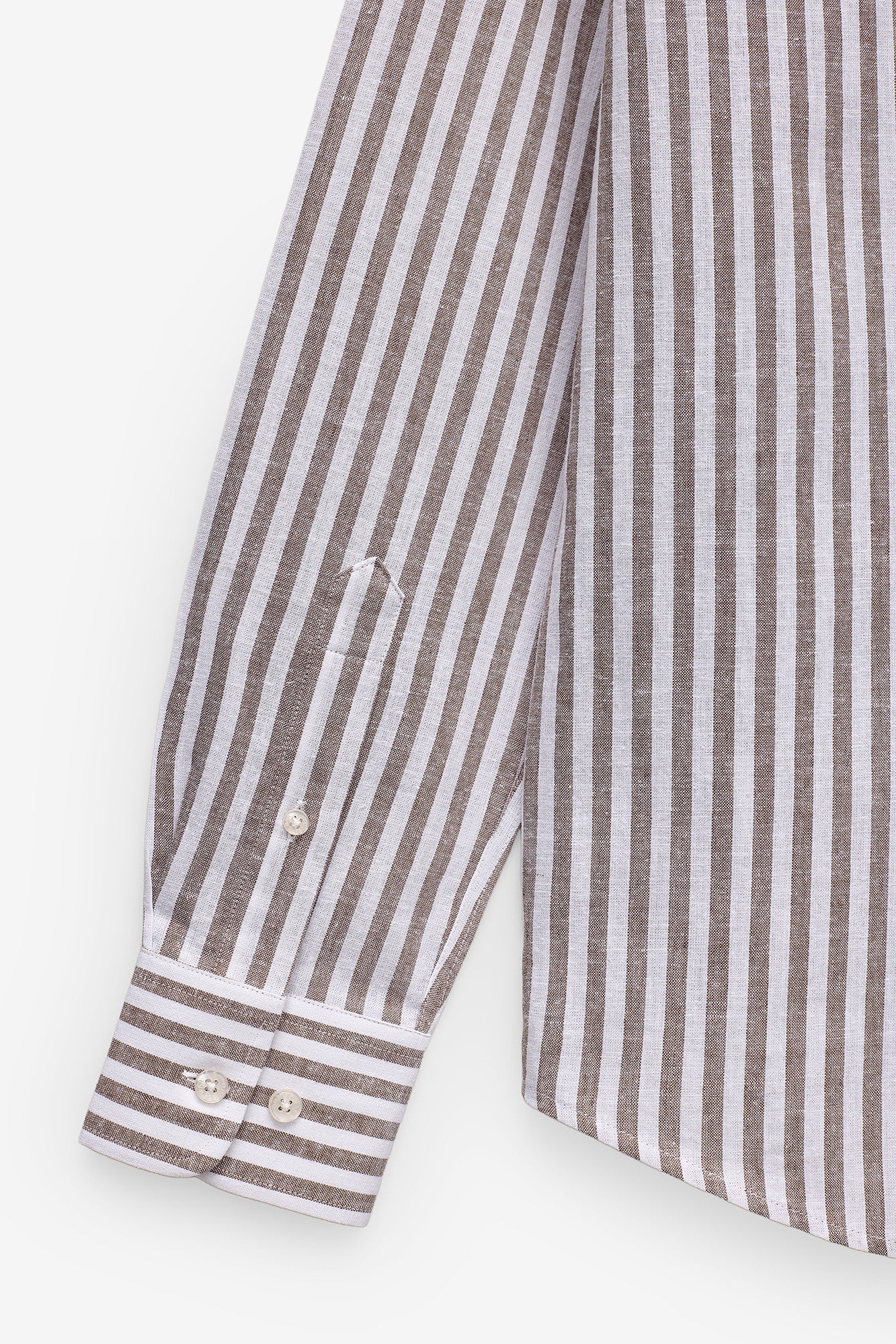 CAMISA ÀS RISCAS ALGODÃO E LINHO