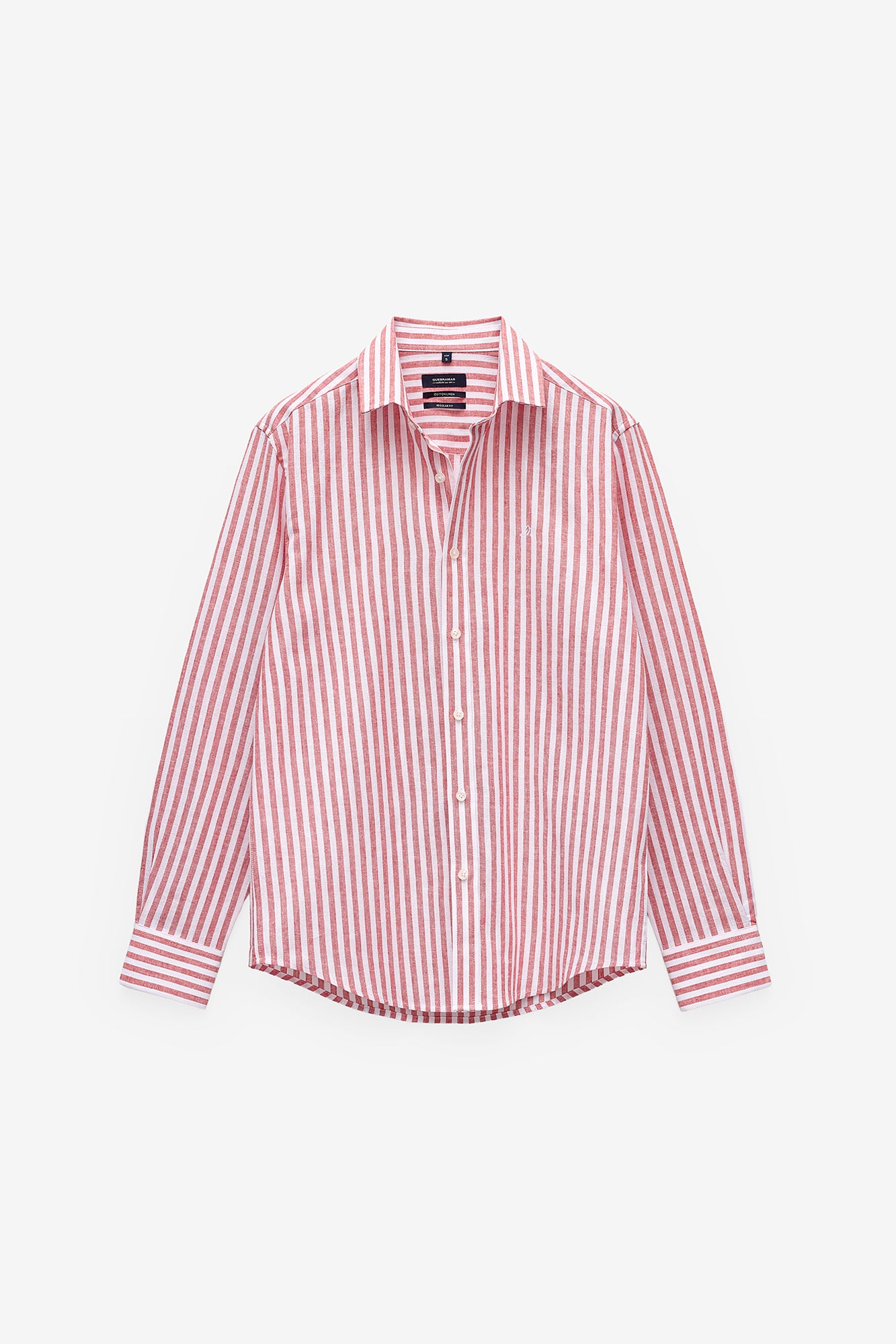 CAMISA ÀS RISCAS ALGODÃO E LINHO