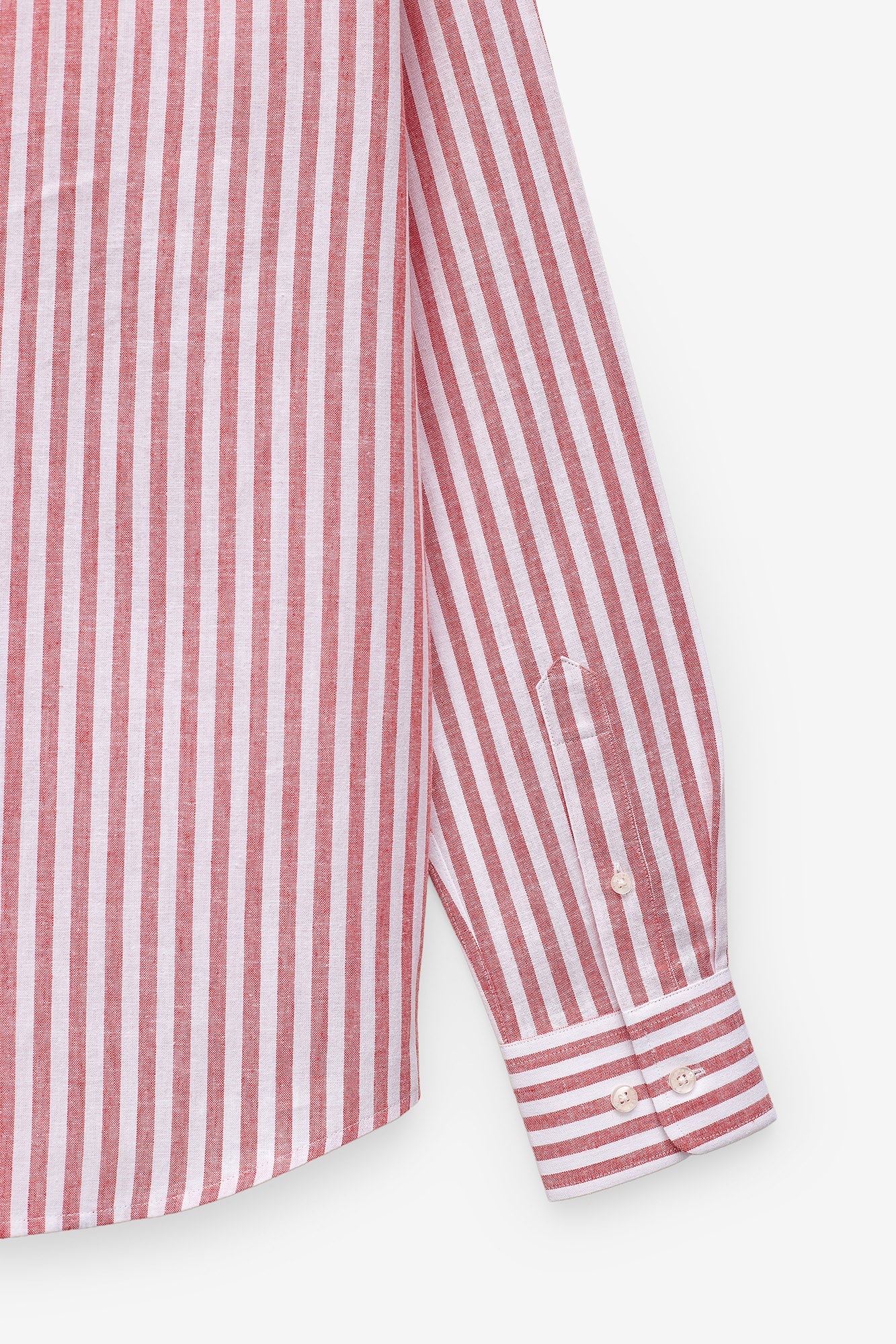 CAMISA ÀS RISCAS ALGODÃO E LINHO