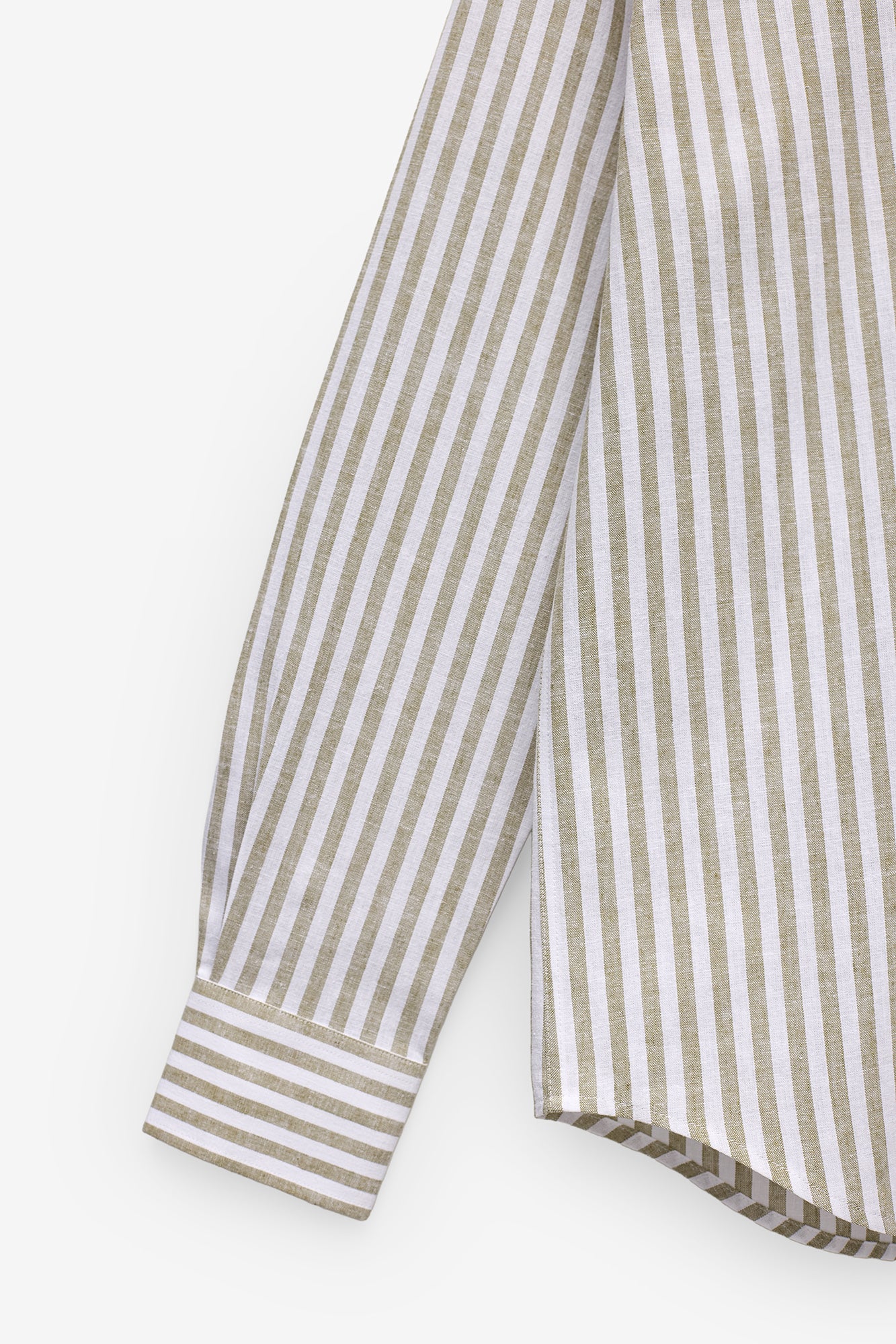 CAMISA ÀS RISCAS ALGODÃO E LINHO