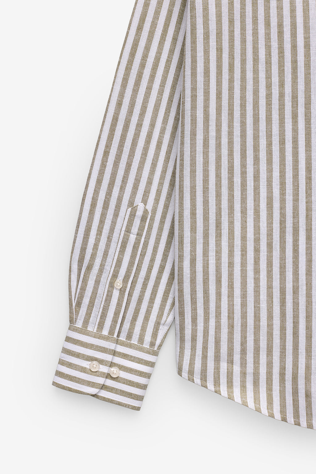 CAMISA ÀS RISCAS ALGODÃO E LINHO