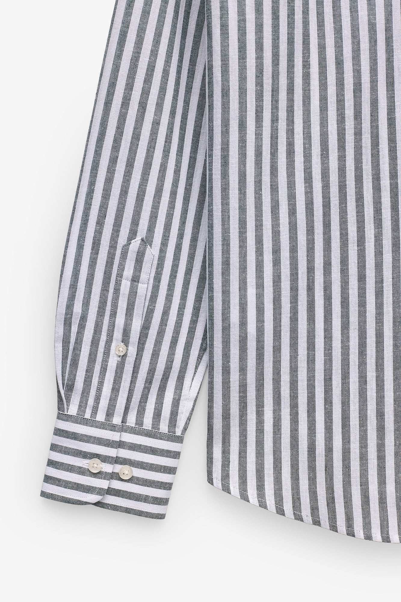 CAMISA ÀS RISCAS ALGODÃO E LINHO