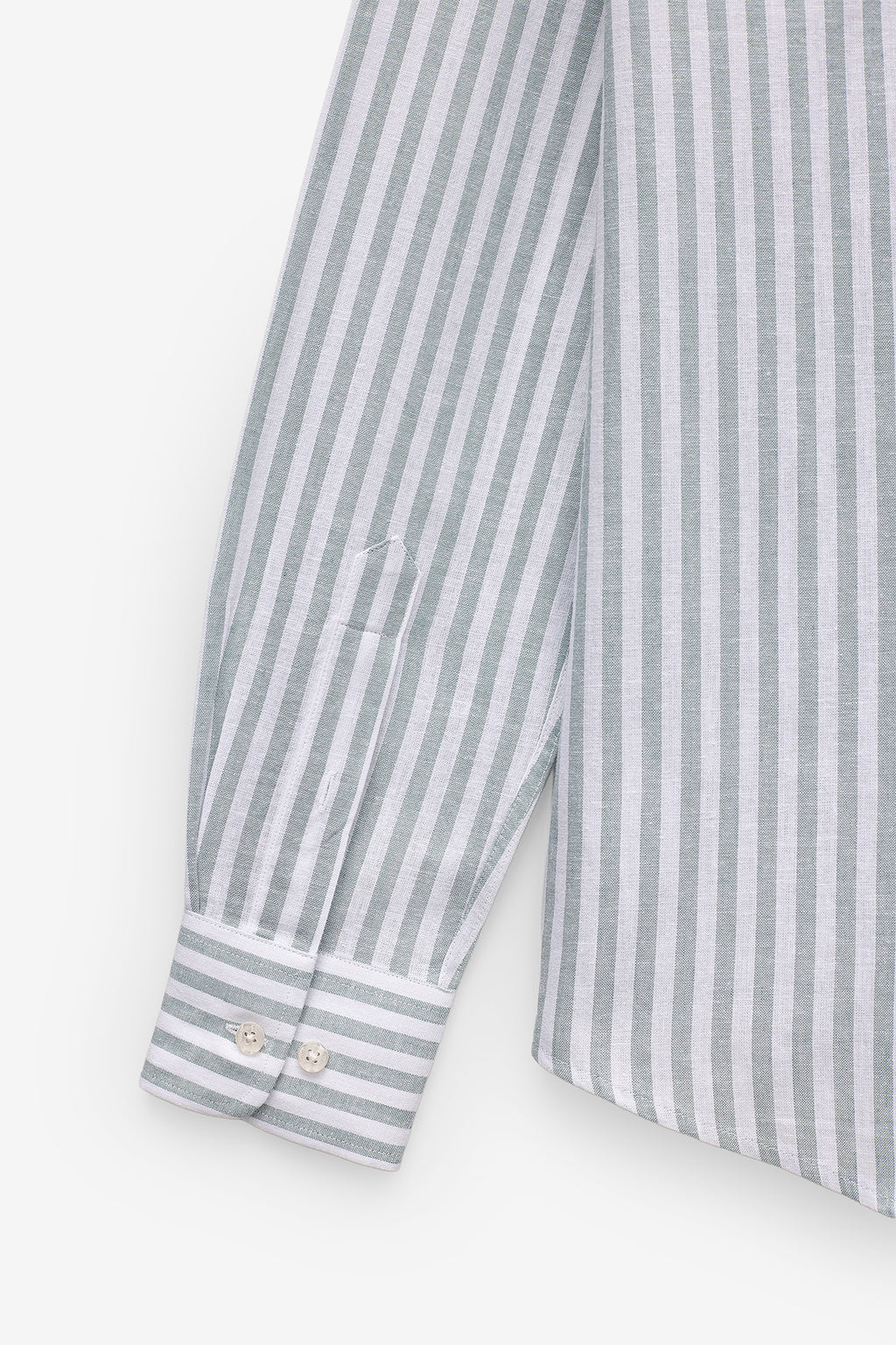 CAMISA ÀS RISCAS ALGODÃO E LINHO