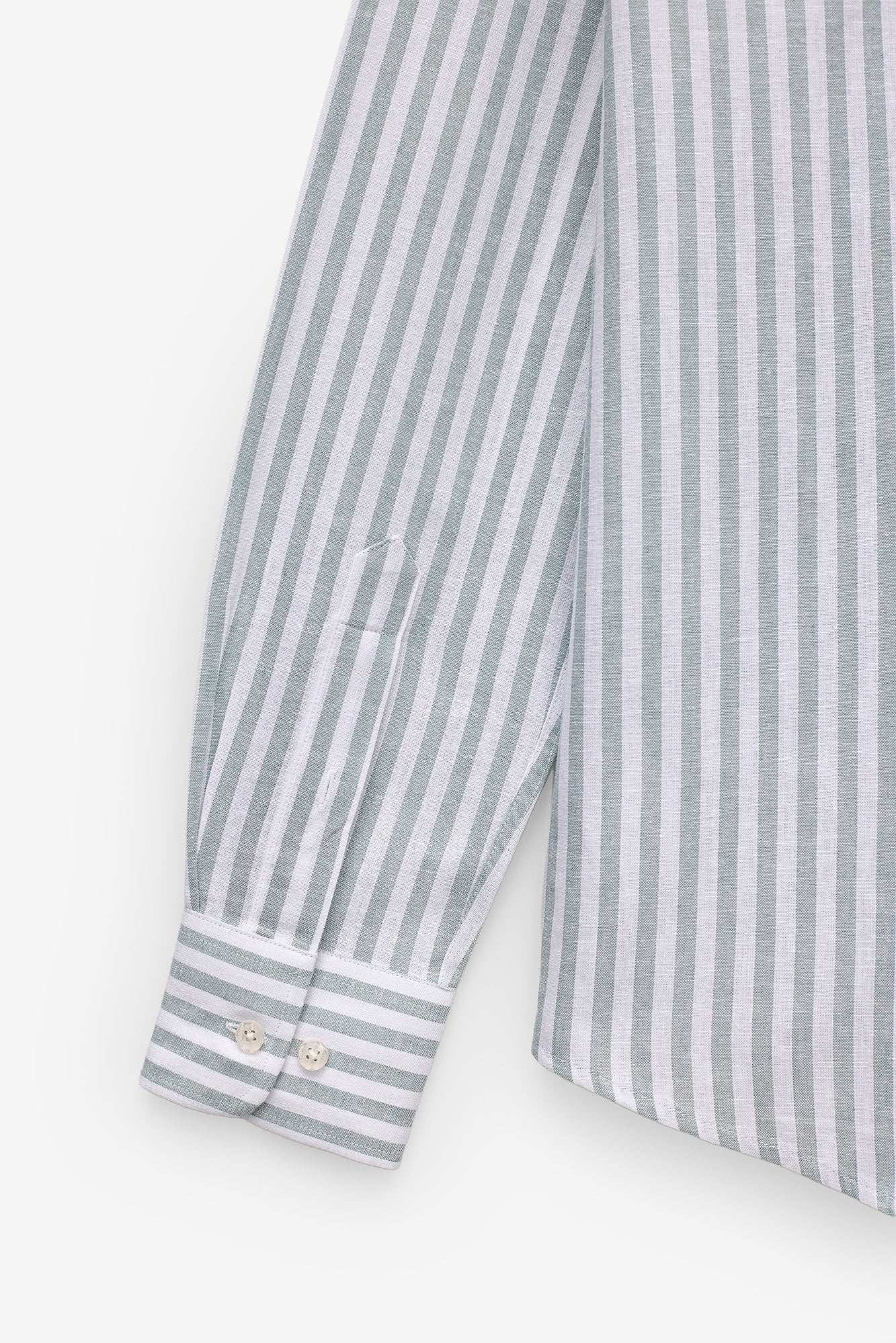 CAMISA ÀS RISCAS ALGODÃO E LINHO