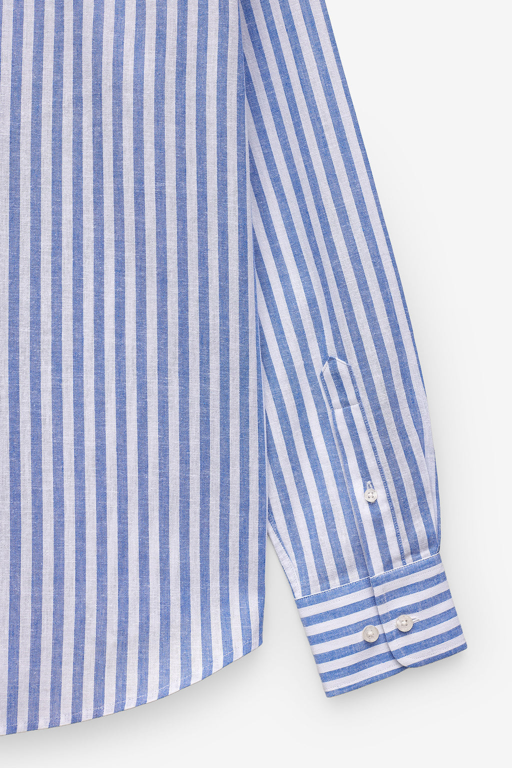 CAMISA ÀS RISCAS ALGODÃO E LINHO