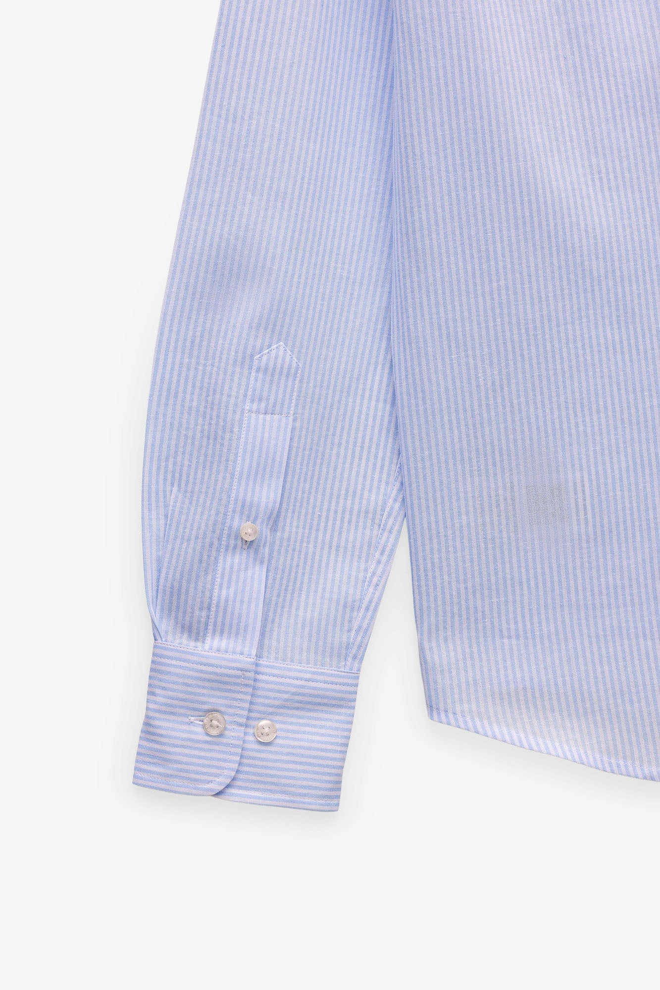 CAMISA ALGODÃO E LINHO ÀS RISCAS