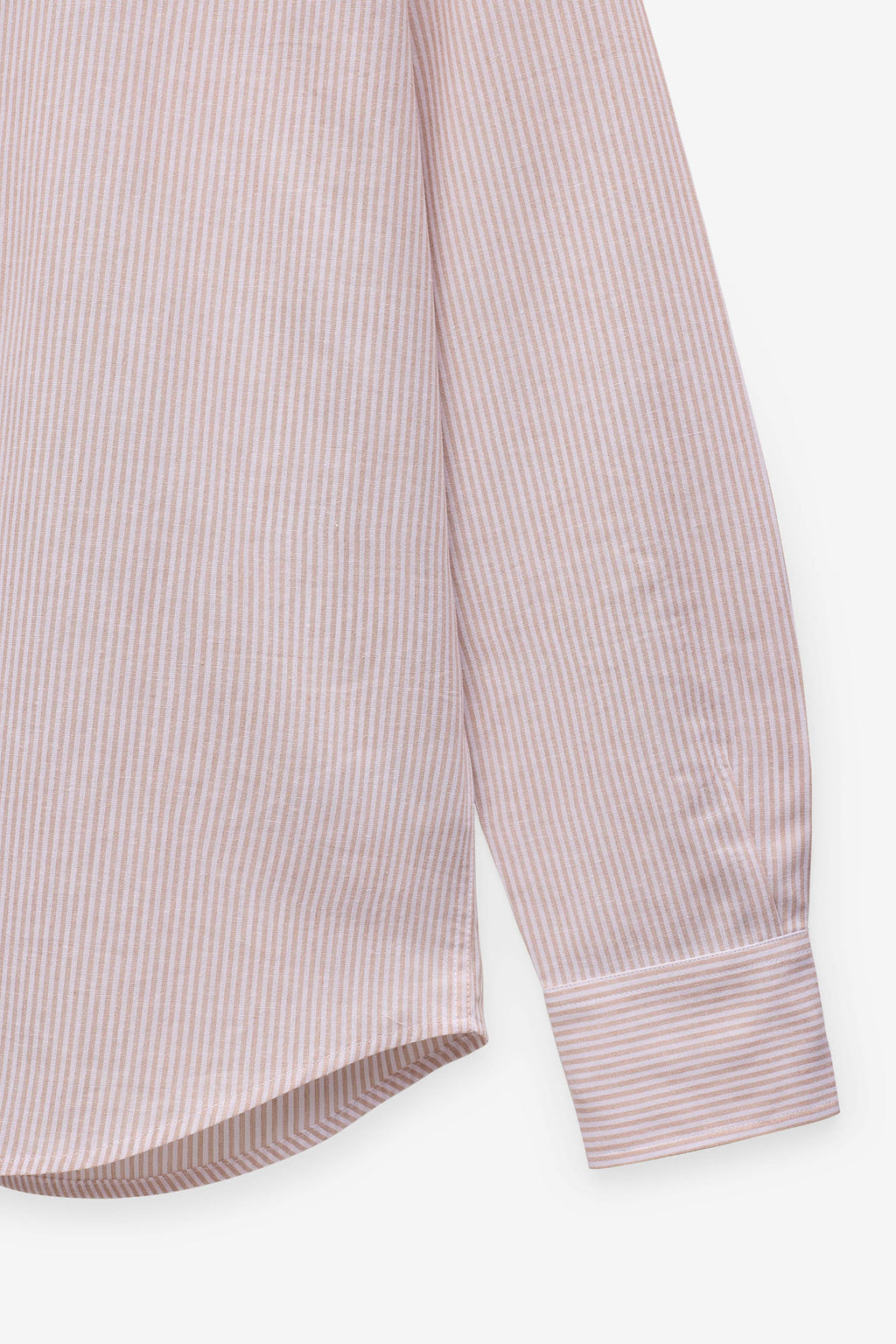 CAMISA ALGODÃO E LINHO ÀS RISCAS