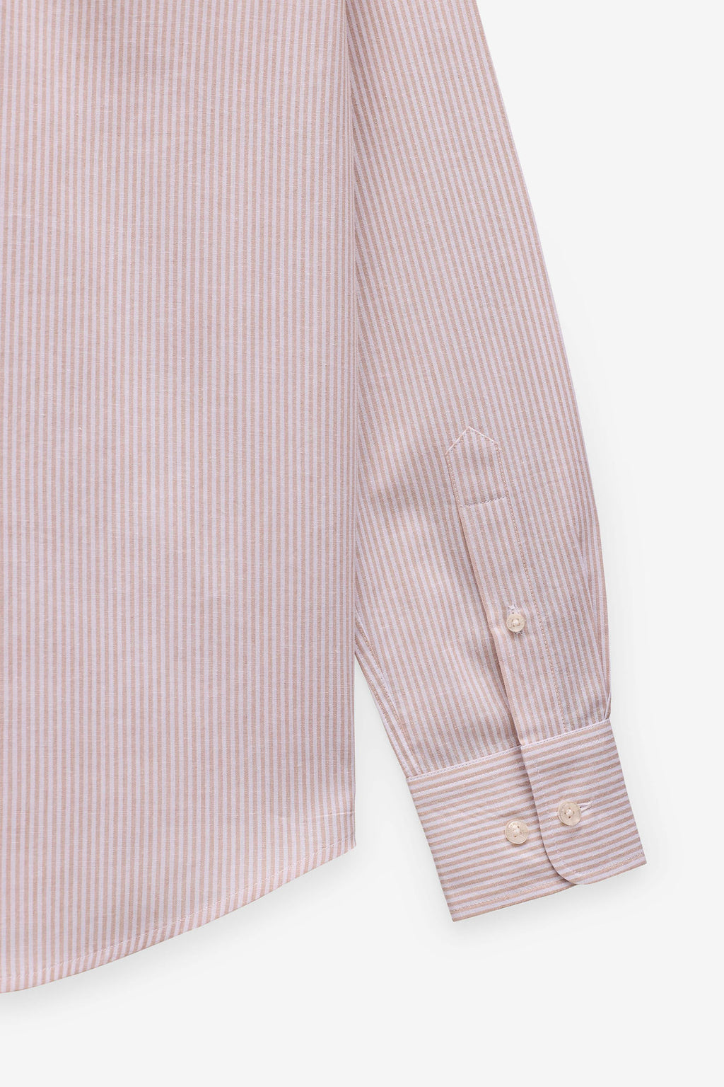 CAMISA ALGODÃO E LINHO ÀS RISCAS