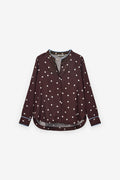 CAMISA POLKA DOTS COM FITA EM CONTRASTE