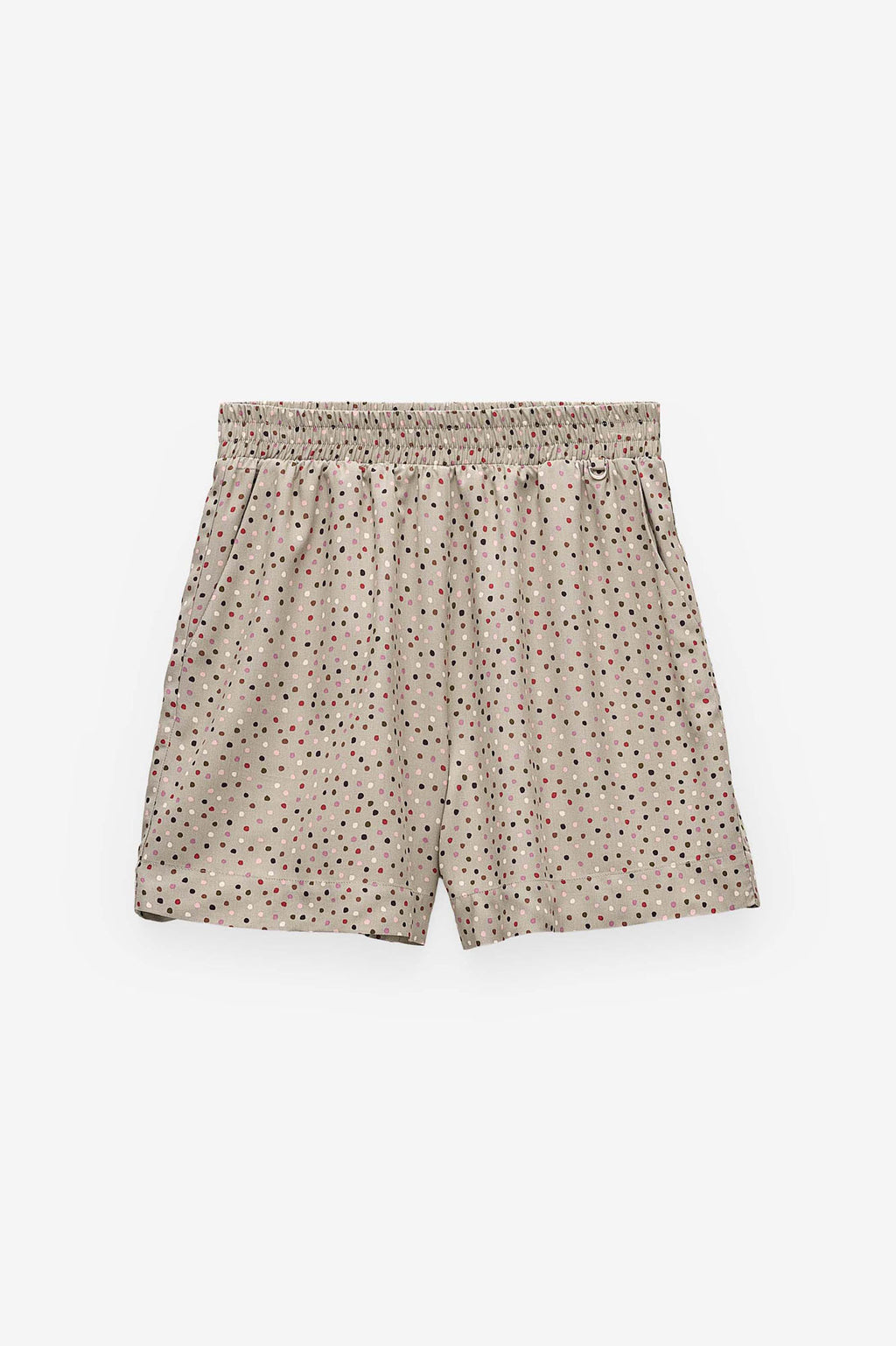 Pantalones cortos de lunares con elástico
