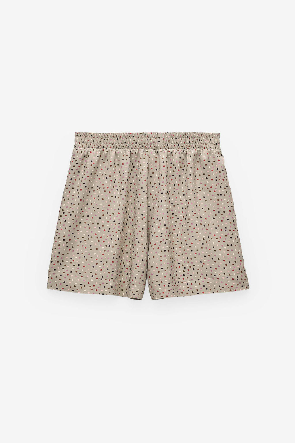 Pantalones cortos de lunares con elástico