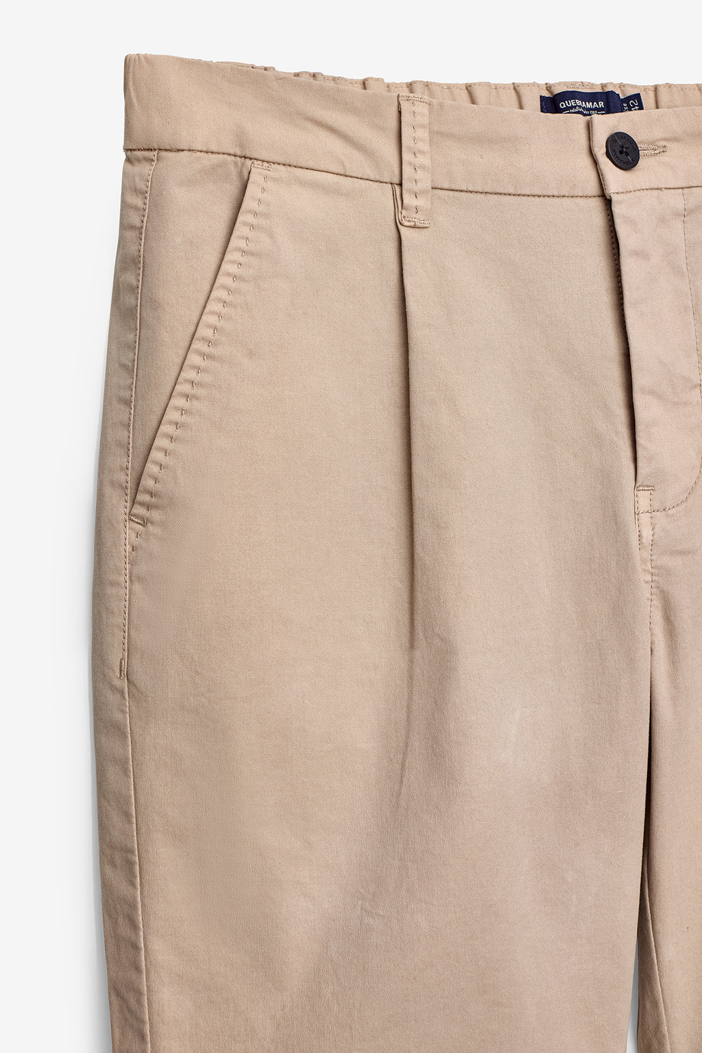 PANTALONES CORTOS CHINOS DE SARGA CON CINTURA ELÁSTICA