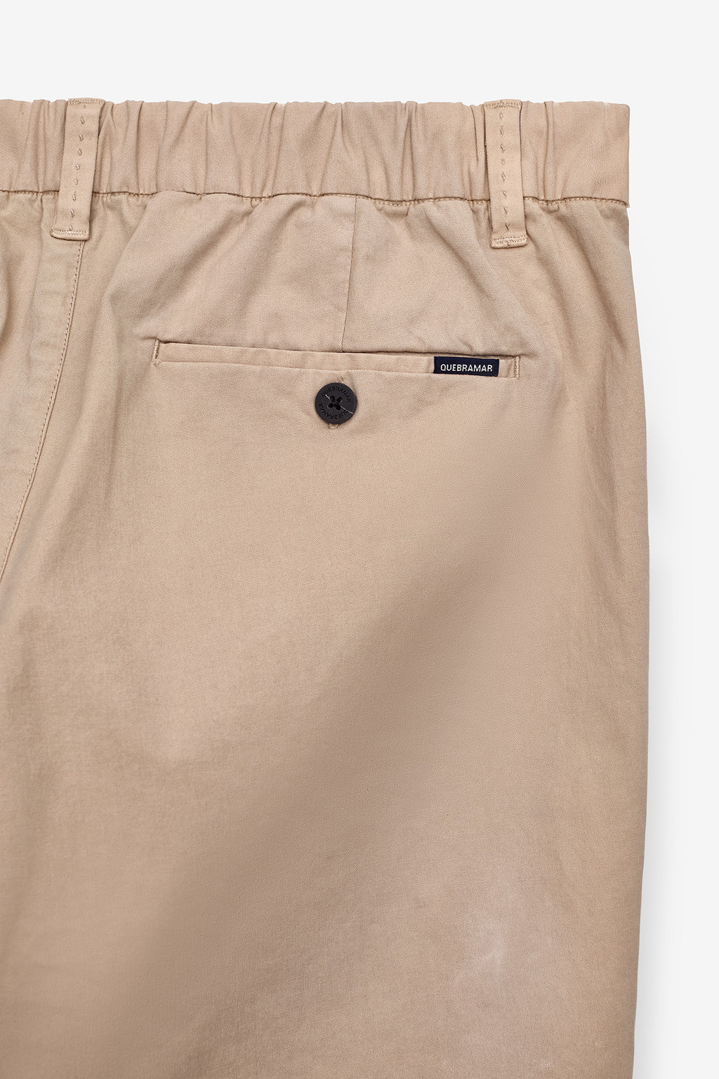 PANTALONES CORTOS CHINOS DE SARGA CON CINTURA ELÁSTICA