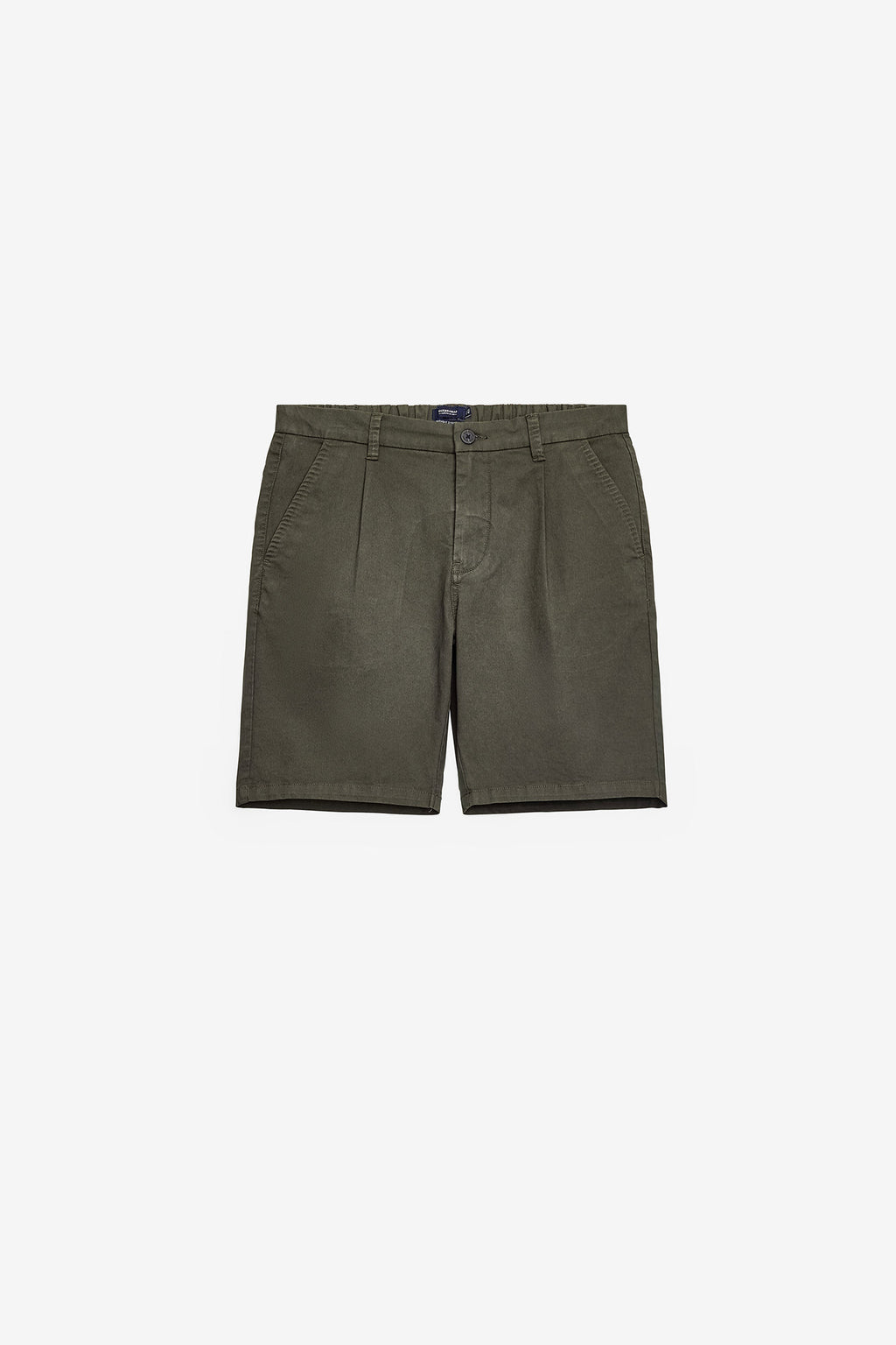 PANTALONES CORTOS CHINO EN SARGA CON ELÁSTICO EN LA CINTURA