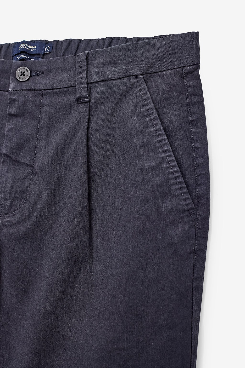 PANTALONES CORTOS CHINO DE SARGA CON ELÁSTICO EN LA CINTURA