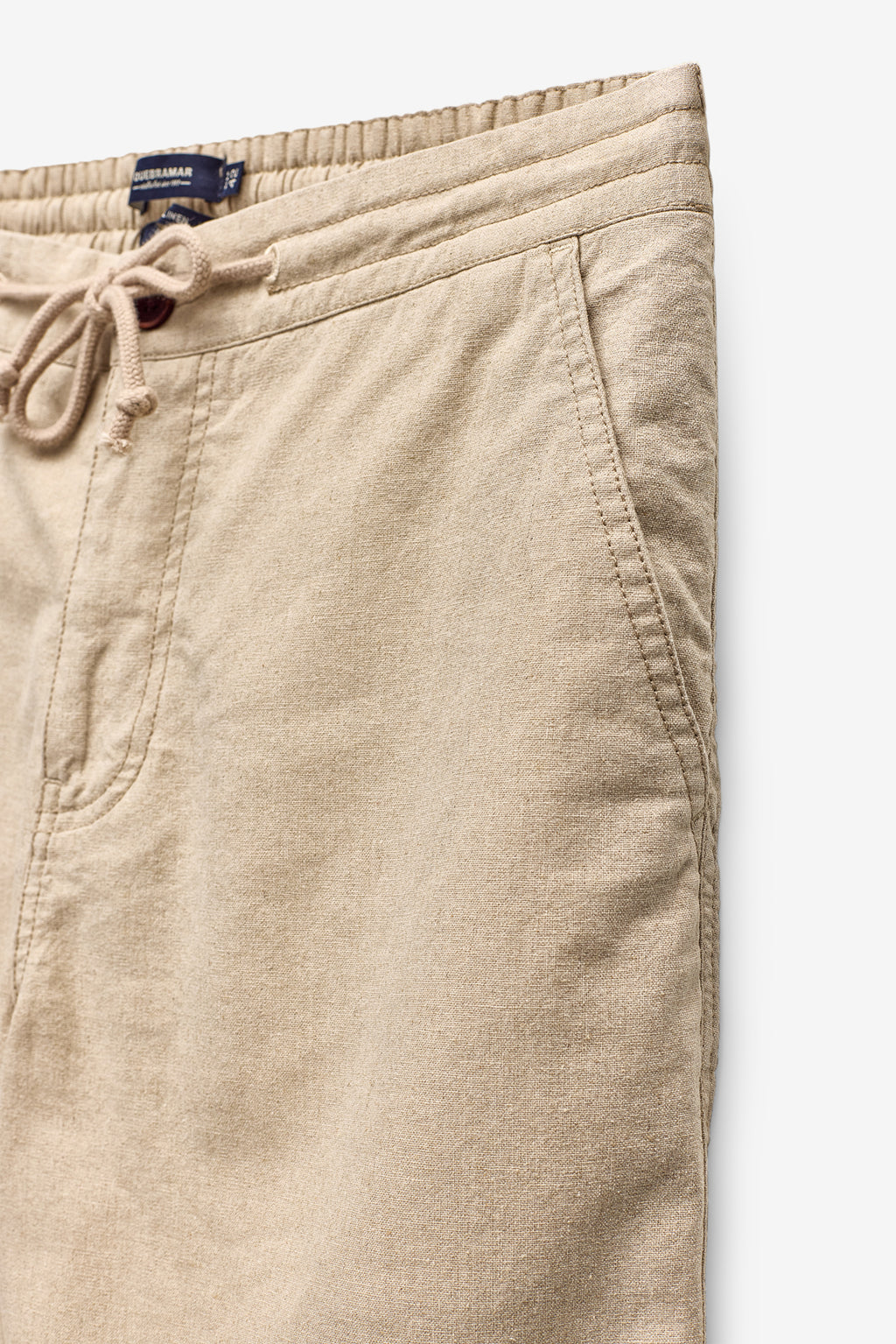PANTALONES CORTOS JOGGER DE ALGODÓN Y LINO