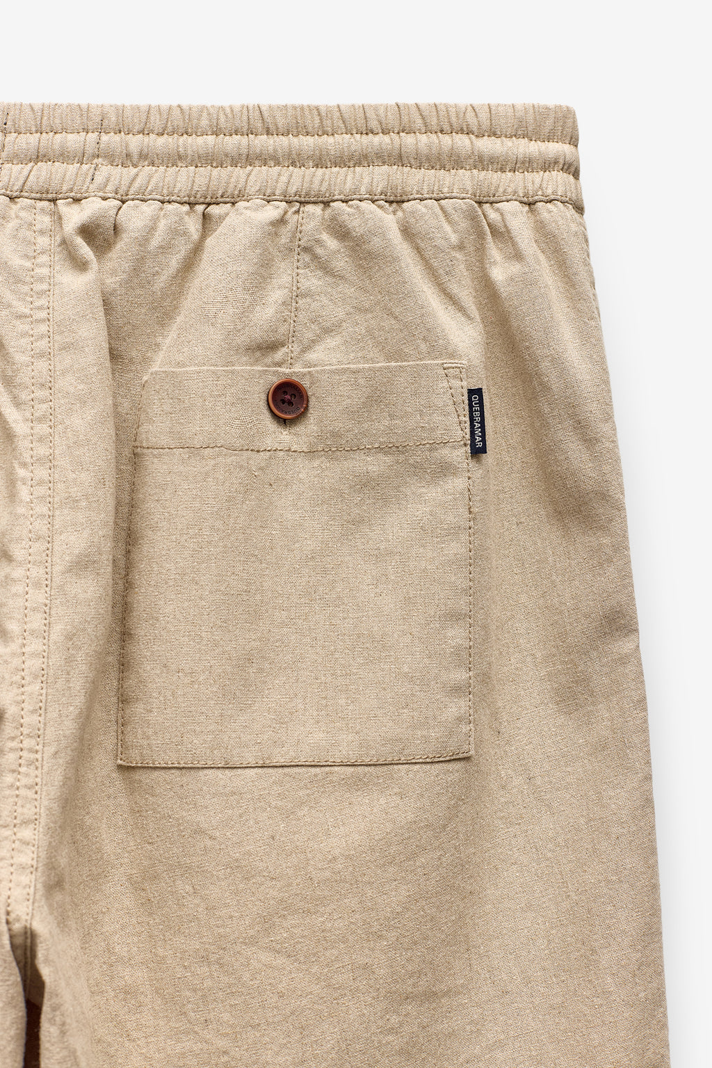 PANTALONES CORTOS JOGGER DE ALGODÓN Y LINO