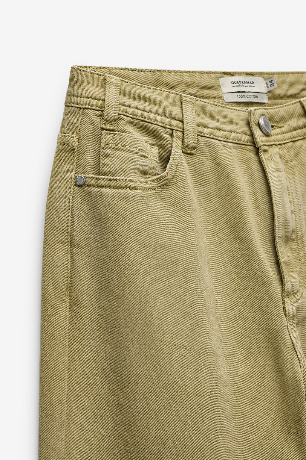 PANTALÓN DE SARGA TEÑIDA EN PRENDA