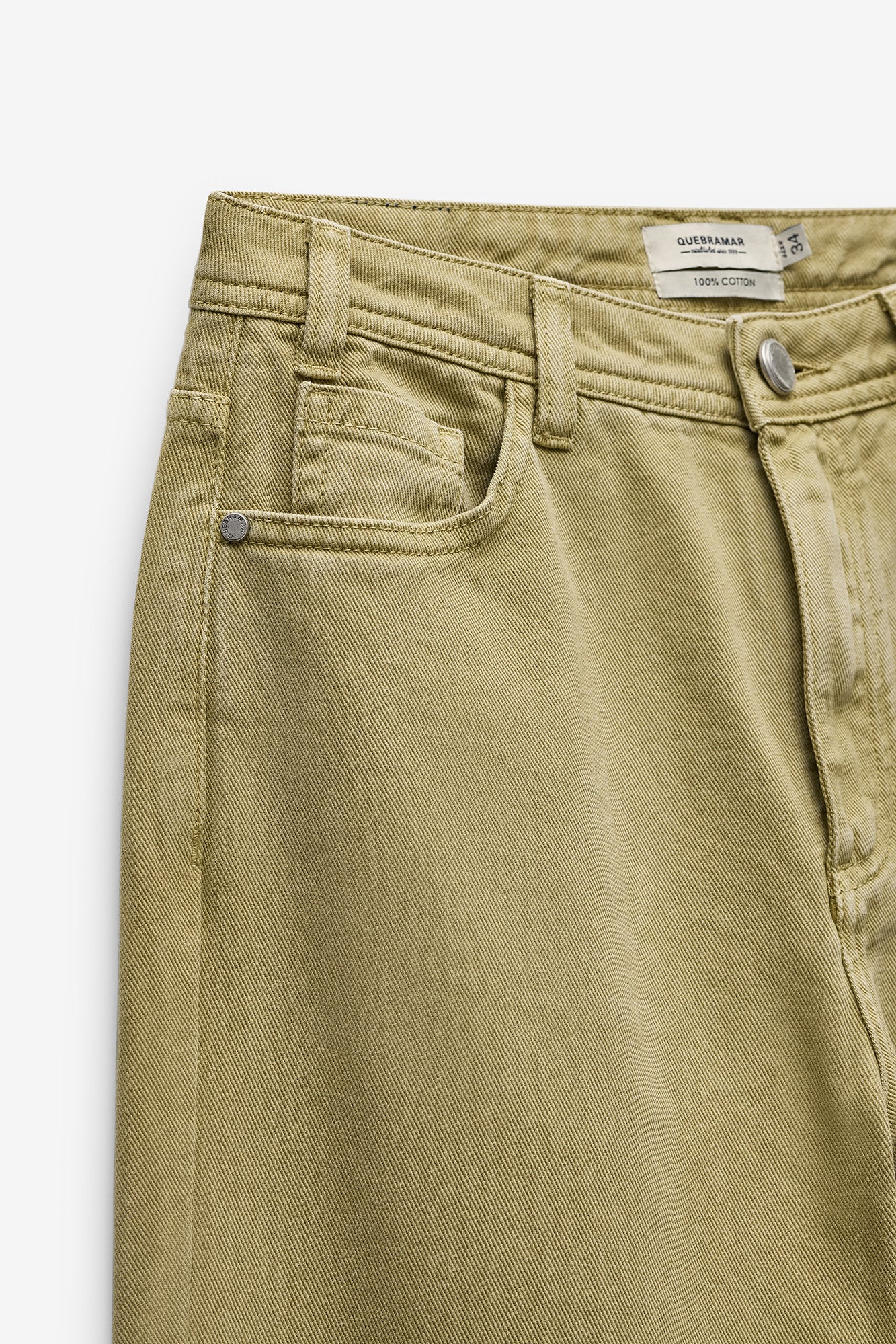 PANTALÓN DE SARGA TEÑIDA EN PRENDA