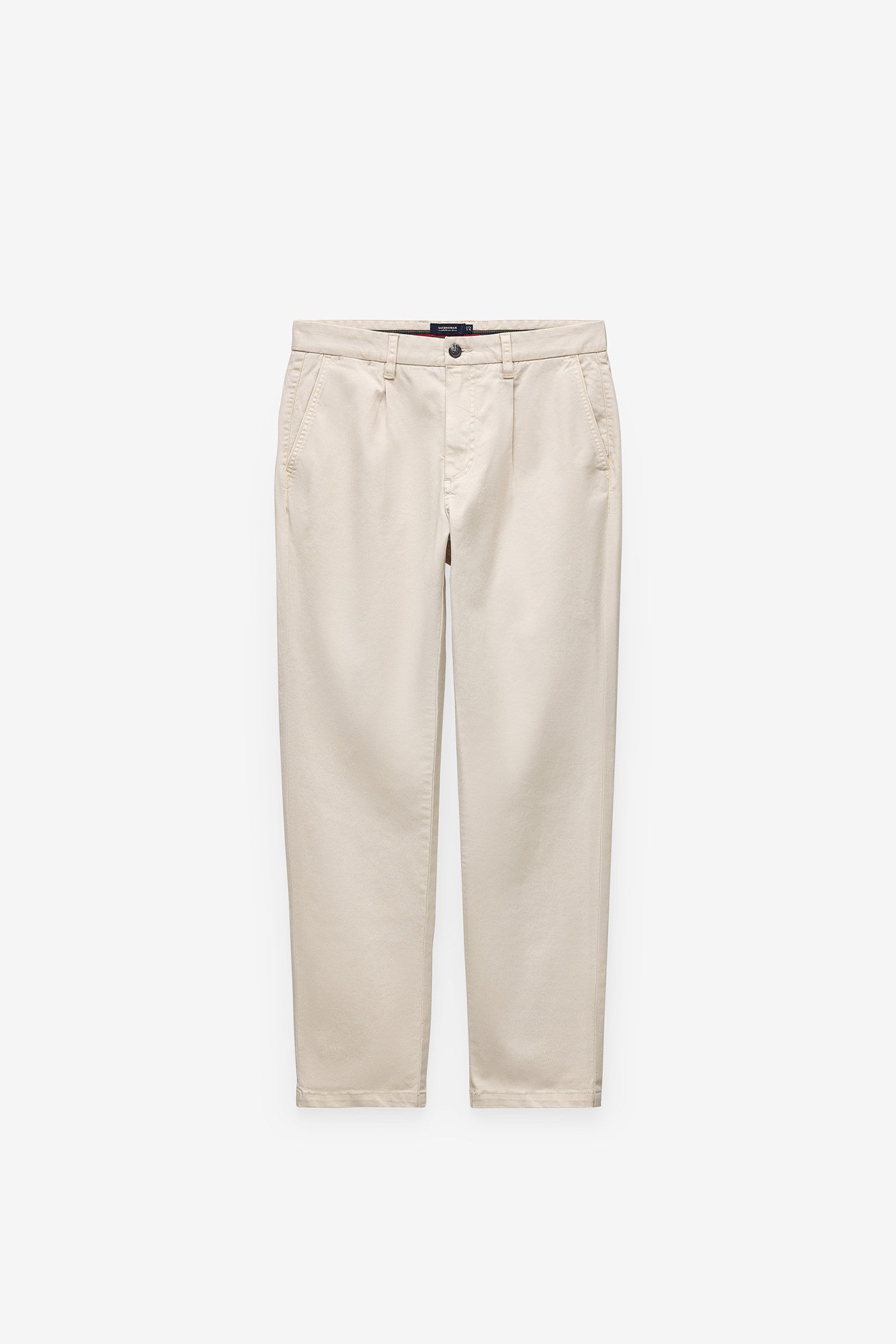 CALÇAS CHINO TAPERED FIT COM PINÇAS