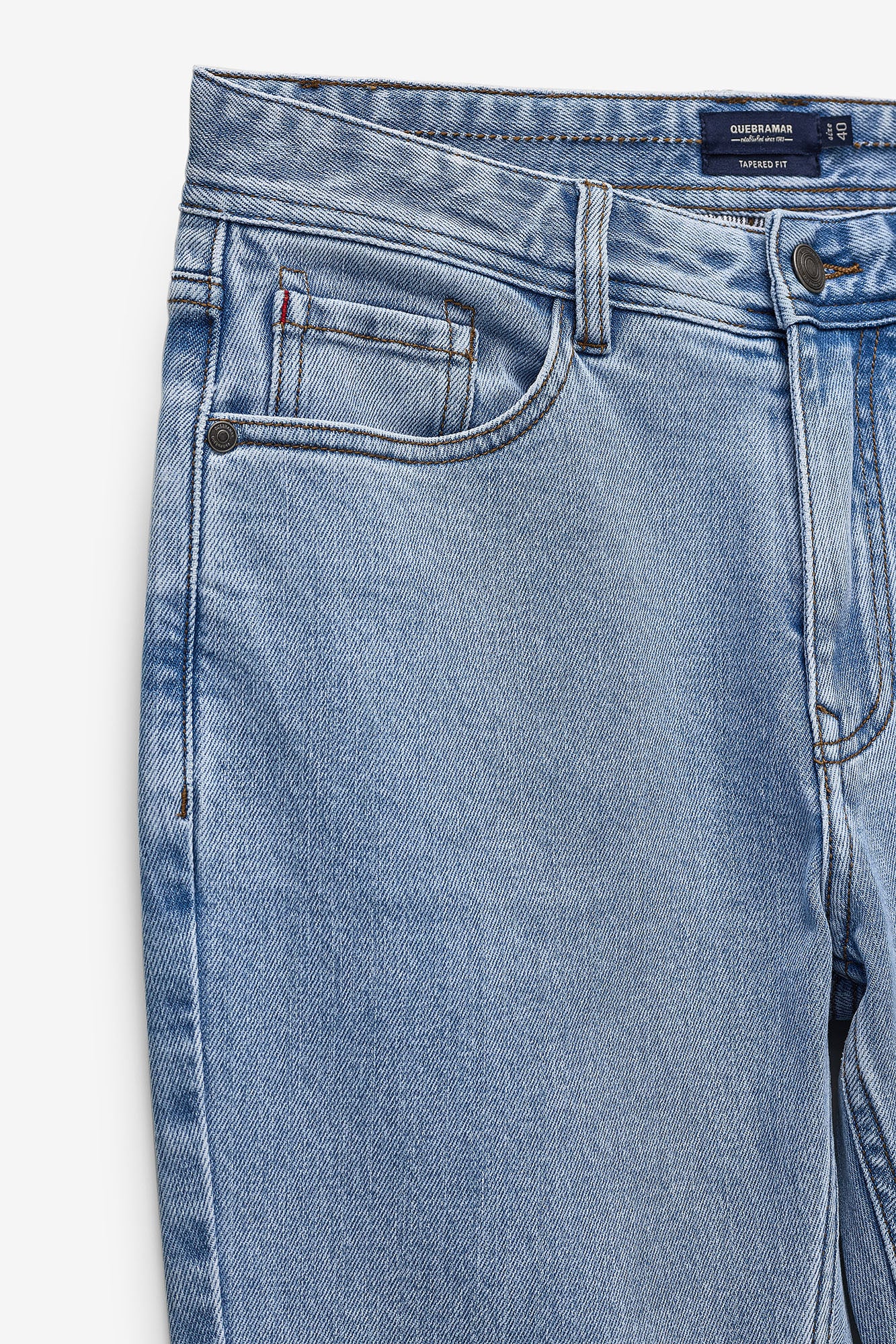 CALÇAS DENIM TAPERED FIT