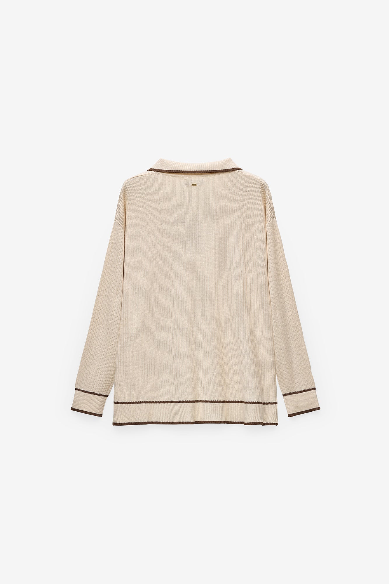 CAMISOLA DE MALHA COM GOLA DE POLO