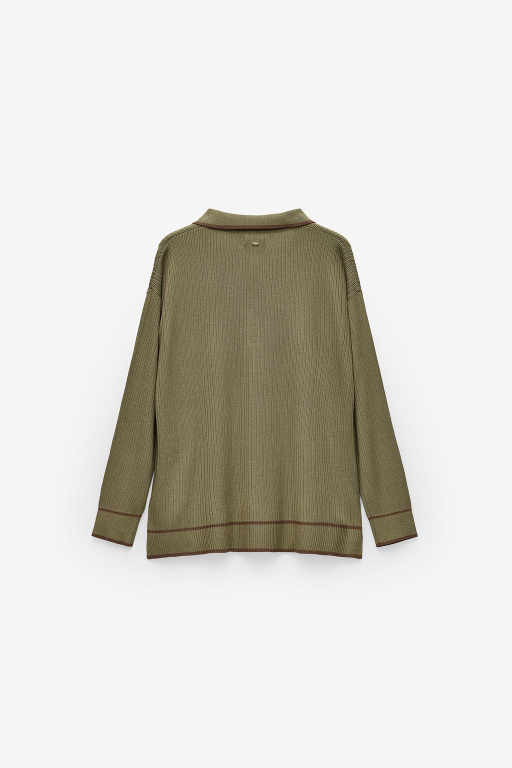 CAMISOLA DE MALHA COM GOLA DE POLO