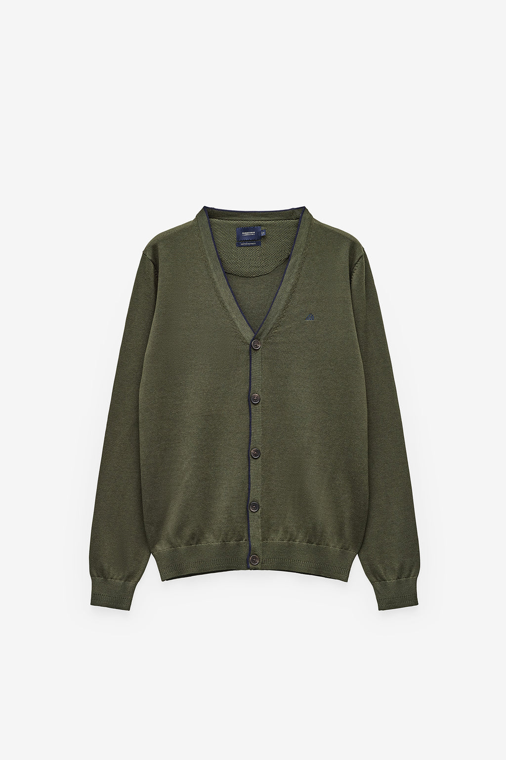 CHAQUETA DE PUNTO CON CANALÉ EN CONTRASTE