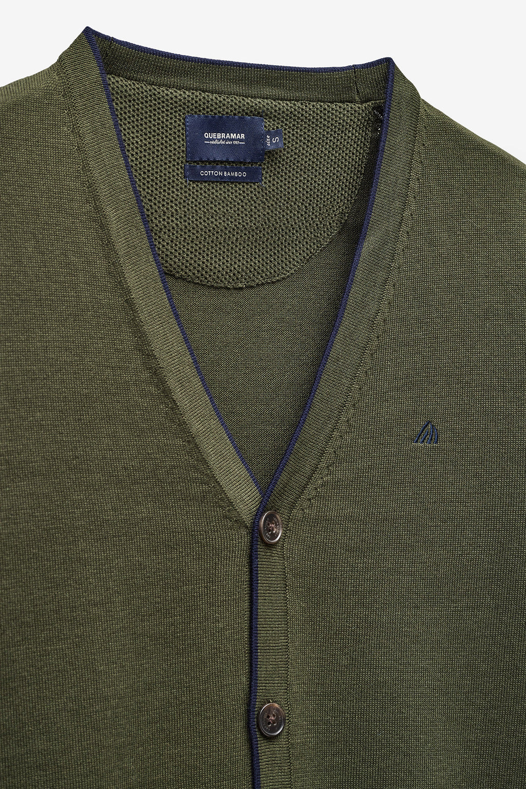 CHAQUETA DE PUNTO CON CANALÉ EN CONTRASTE