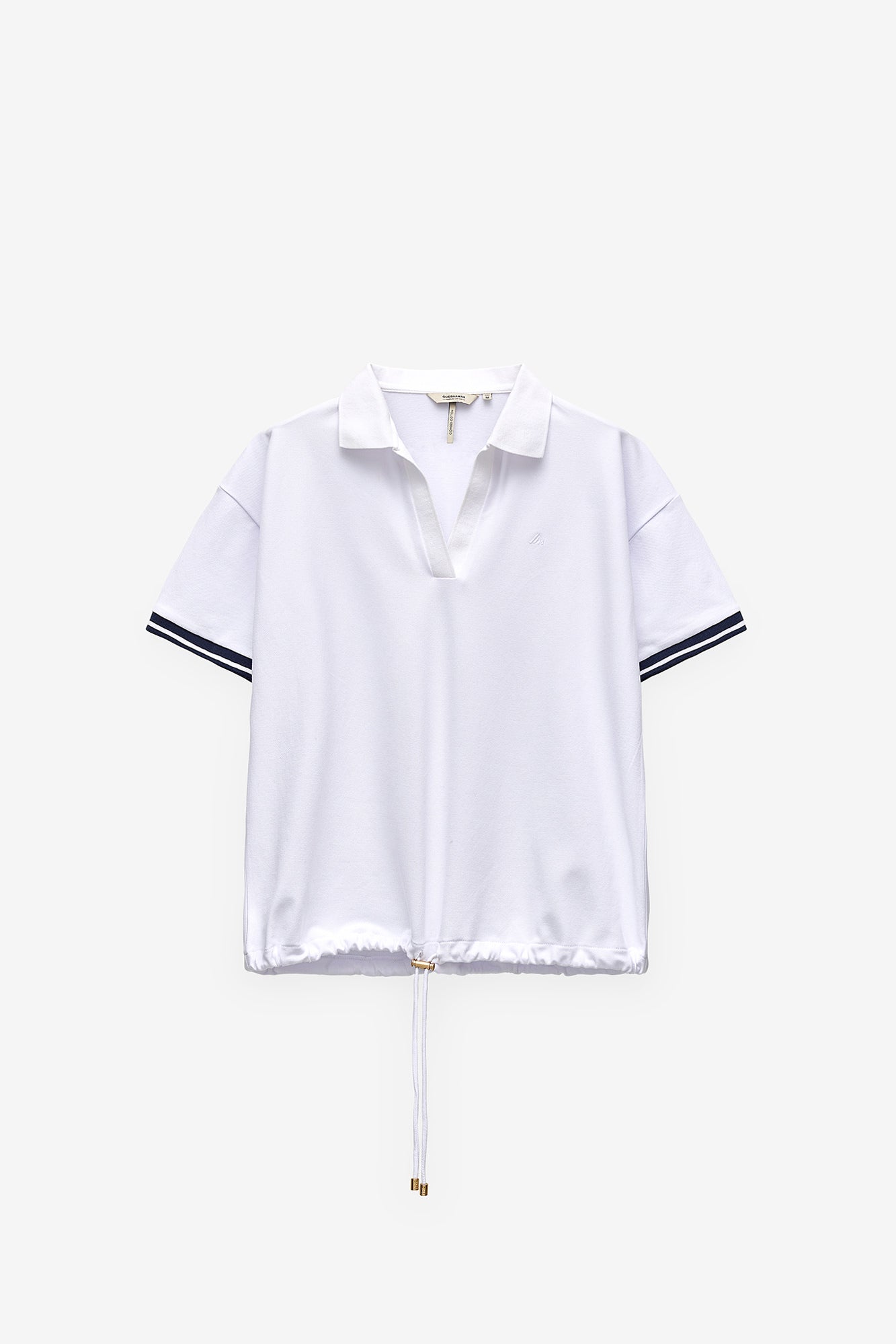 POLO EM PIQUÉ COM CORDÃO AJUSTÁVEL