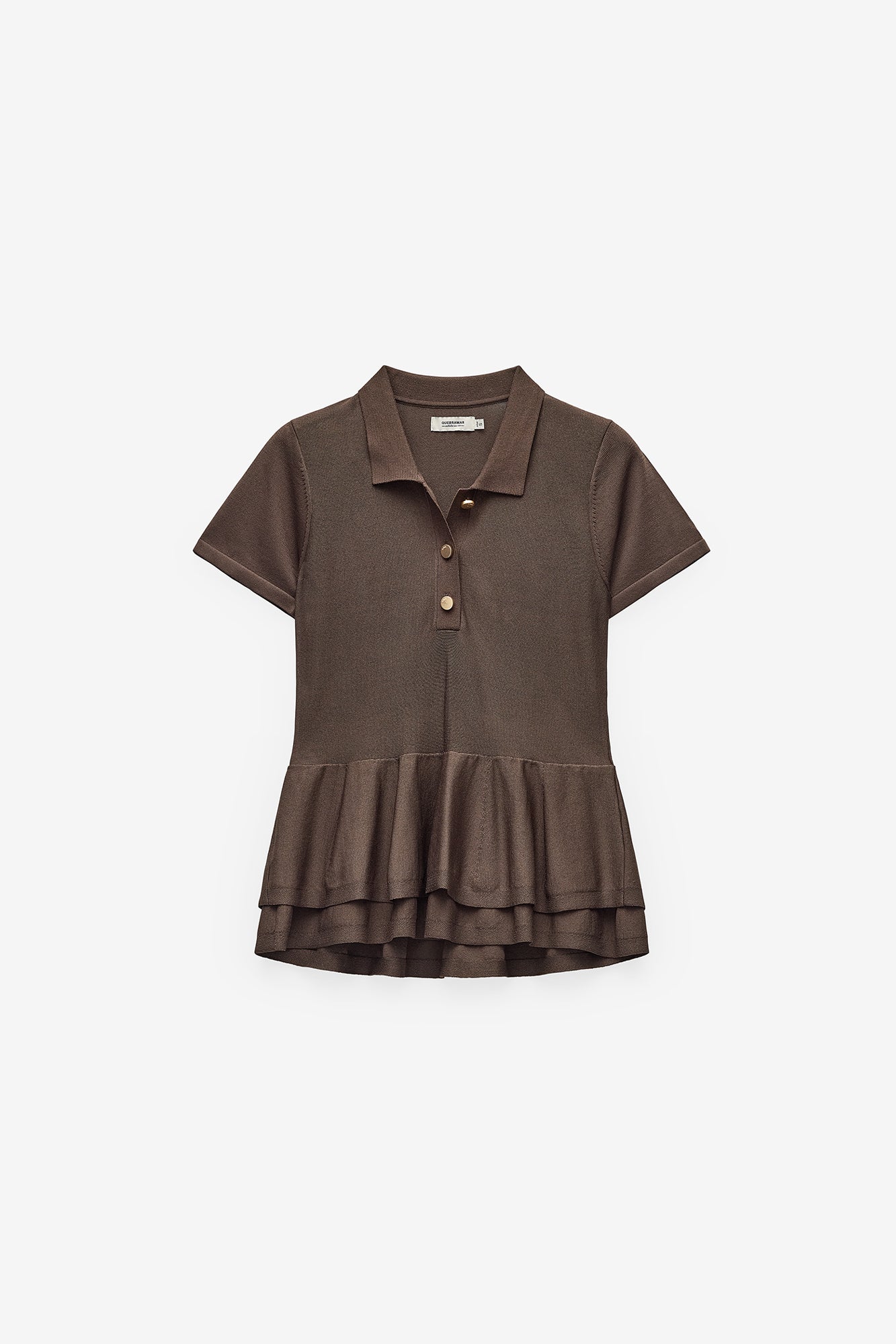 POLO EM MALHA COM PEPLUM