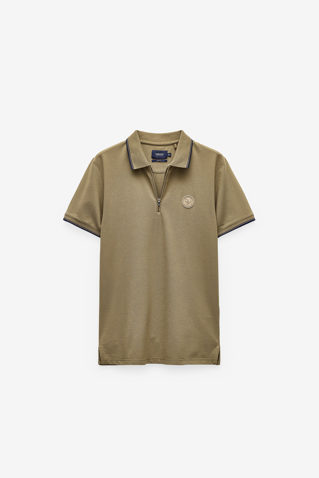 POLO SLIM FIT EM PIQUET COM FECHO