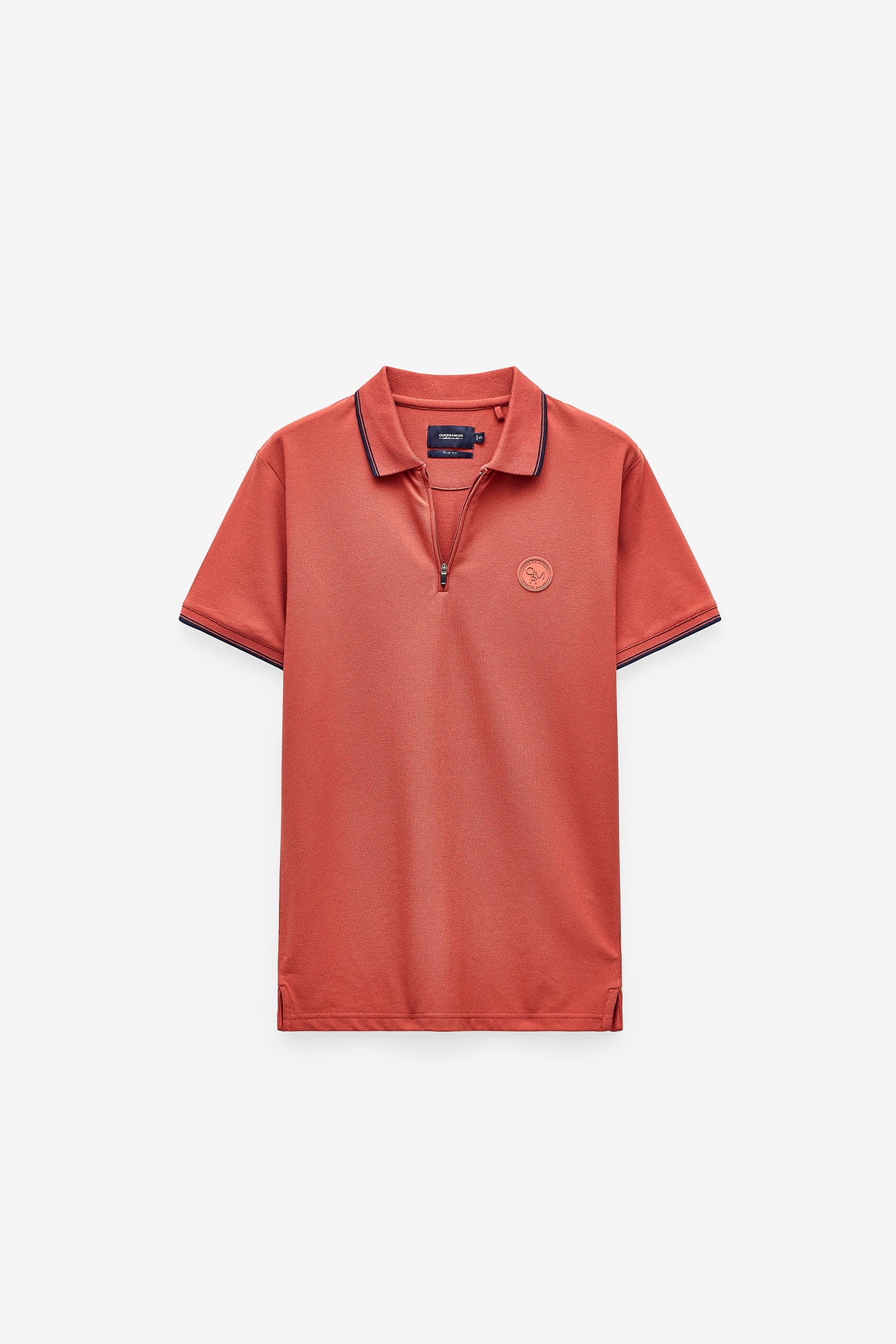 POLO SLIM FIT EM PIQUET COM FECHO