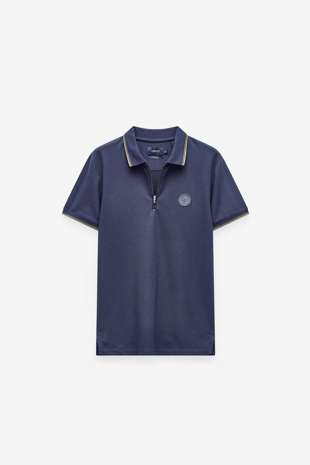 POLO SLIM FIT EM PIQUET COM FECHO
