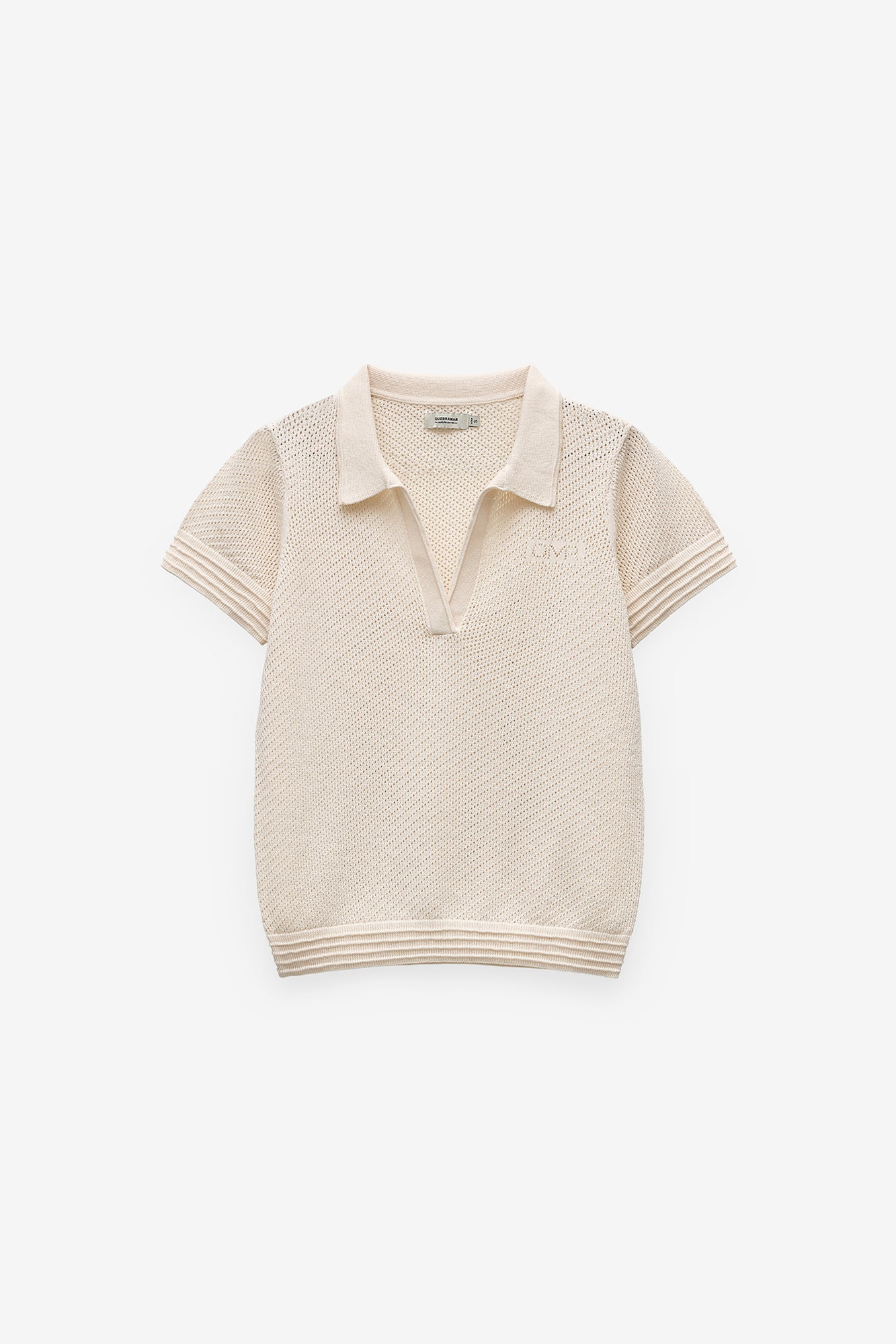 POLO EM MALHA COM TEXTURA