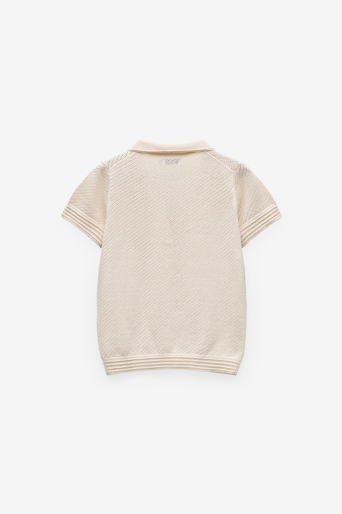 POLO EM MALHA COM TEXTURA