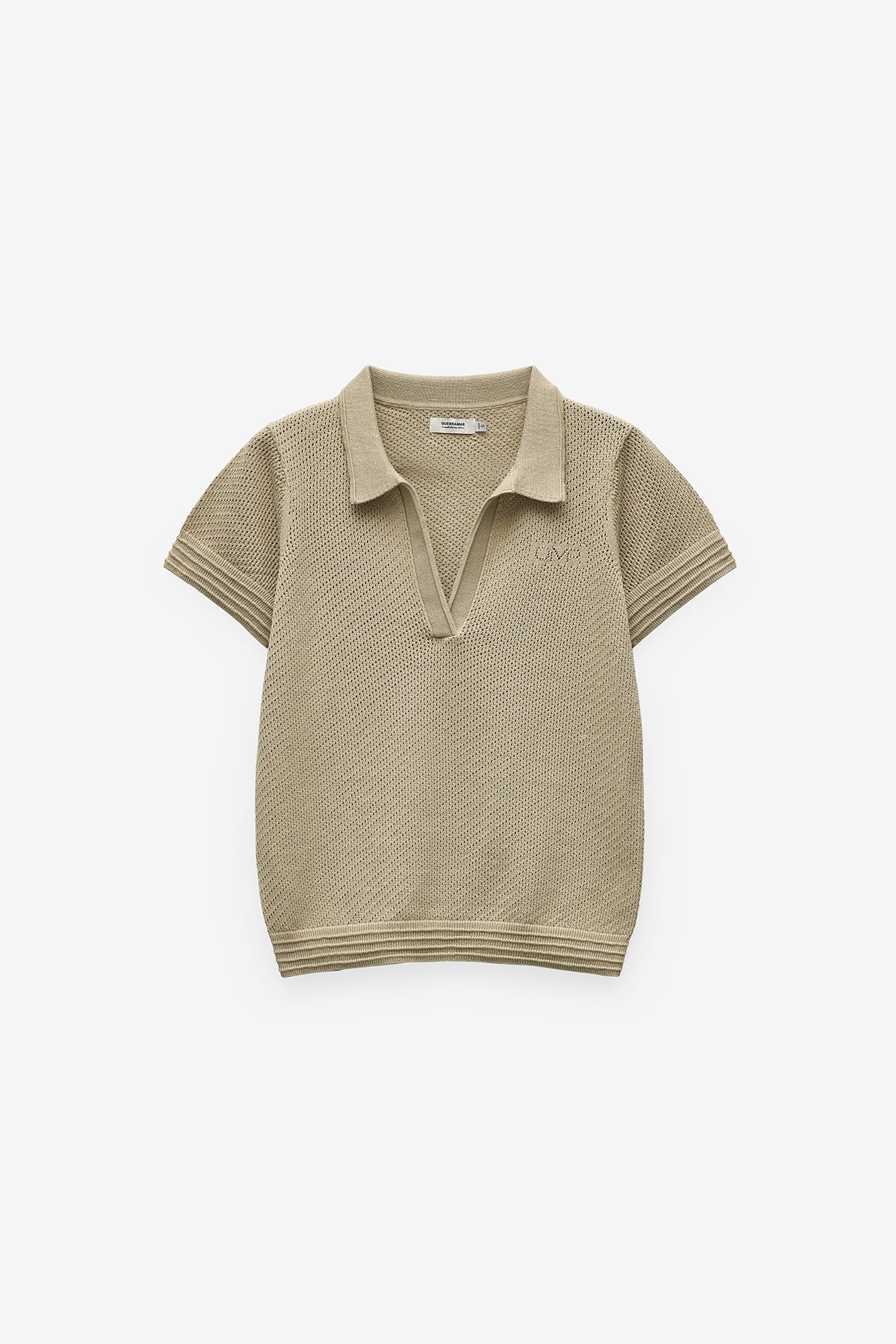 POLO EM MALHA COM TEXTURA