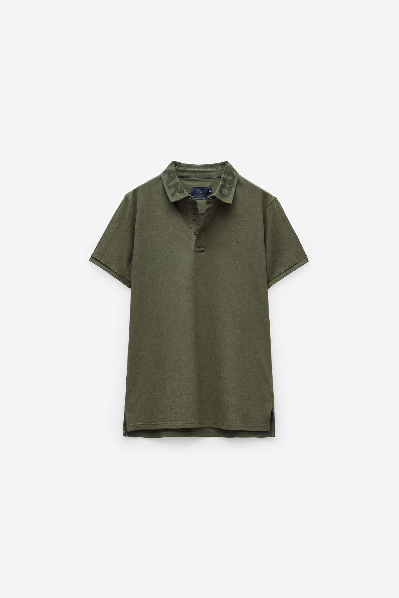 POLO MICRO PIQUET COM GOLA JACQUARD