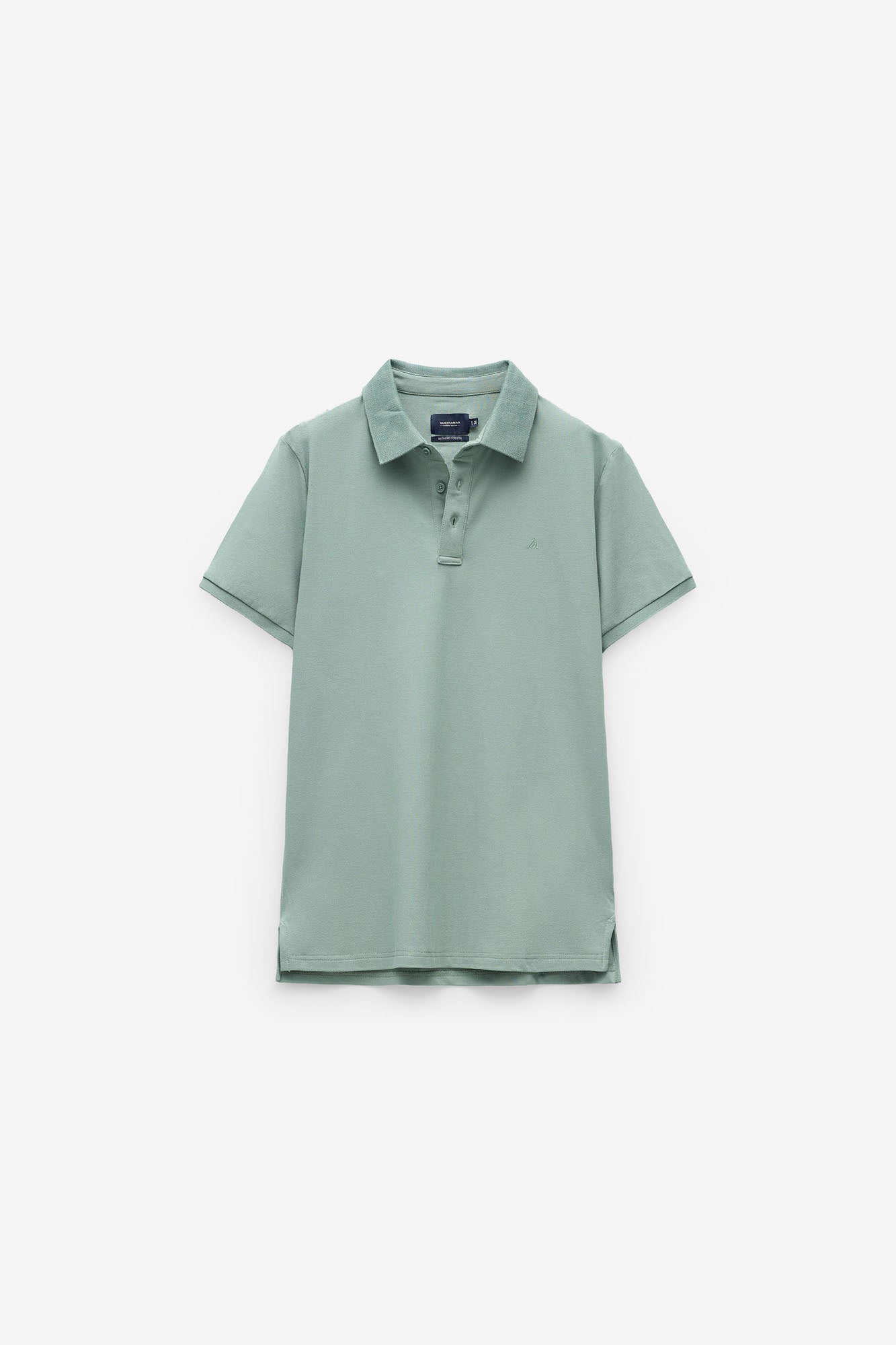 POLO MICRO PIQUET COM GOLA JACQUARD