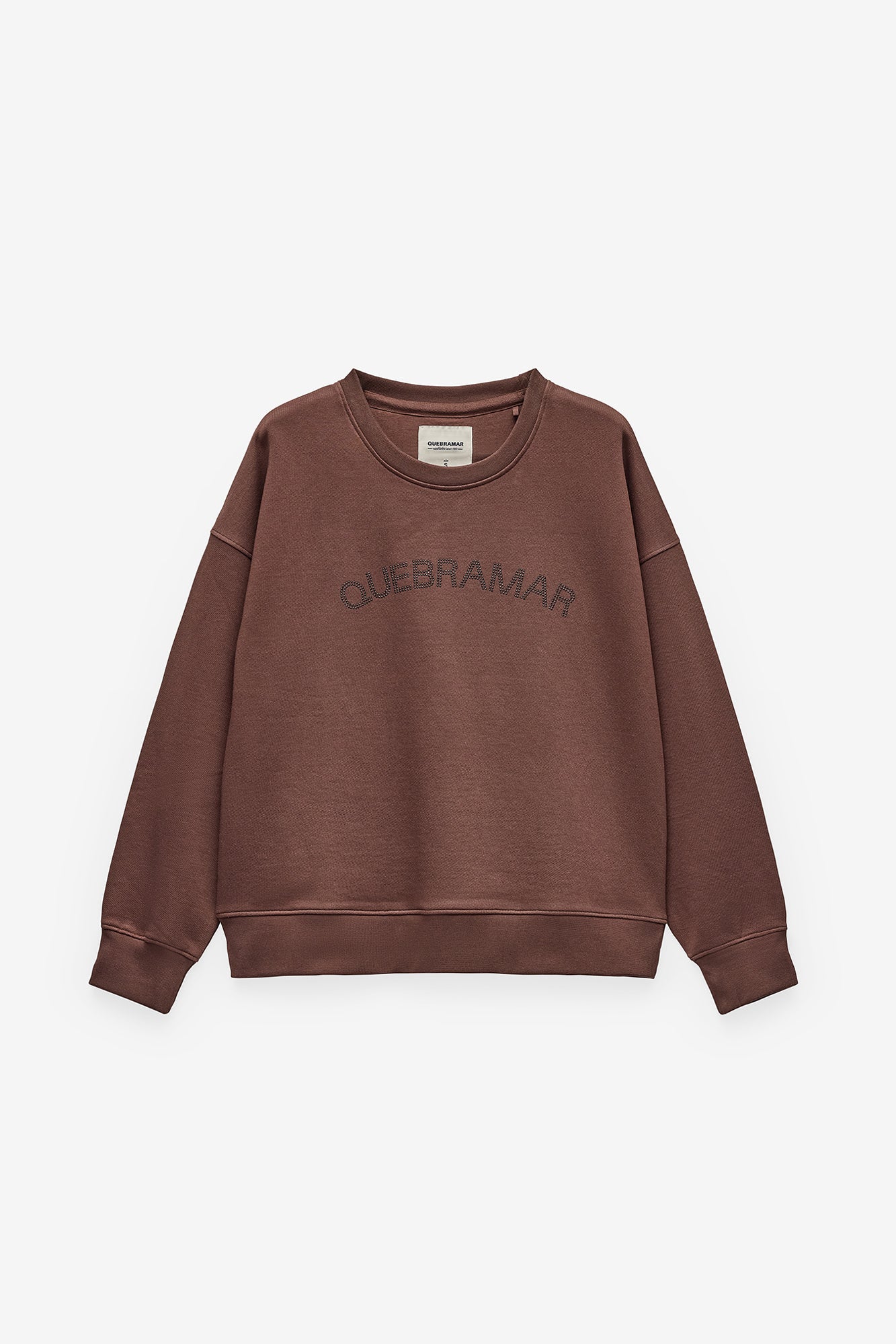 SWEATSHIRT DECOTE REDONDO COM APLICAÇÃO