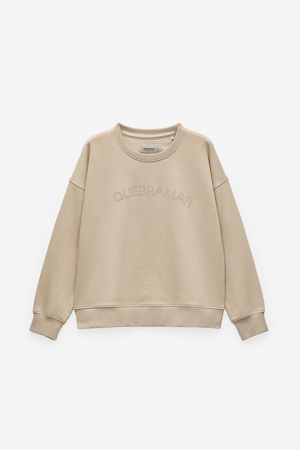 SWEATSHIRT DECOTE REDONDO COM APLICAÇÃO