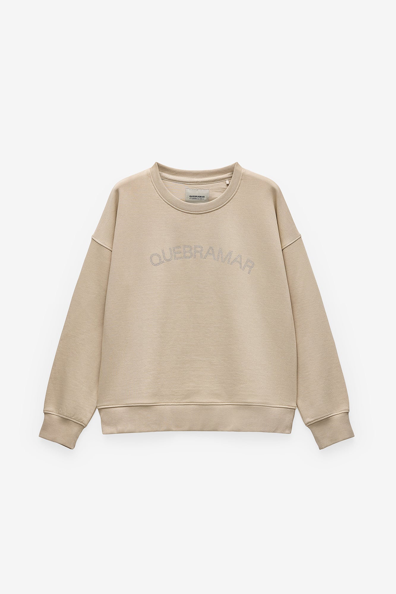 SWEATSHIRT DECOTE REDONDO COM APLICAÇÃO