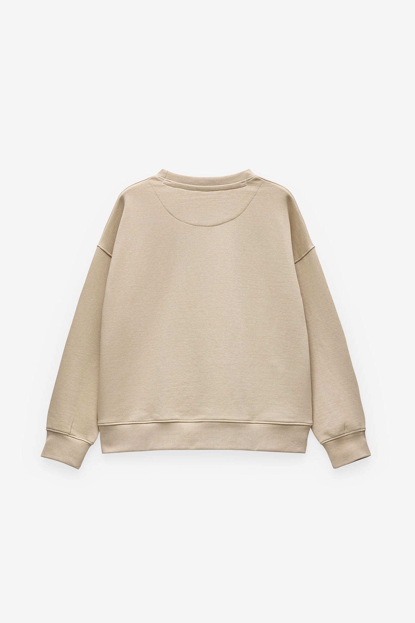 SWEATSHIRT DECOTE REDONDO COM APLICAÇÃO