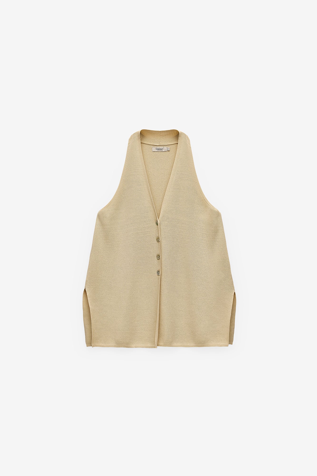 TOP EM MALHA COM CORTE HALTER