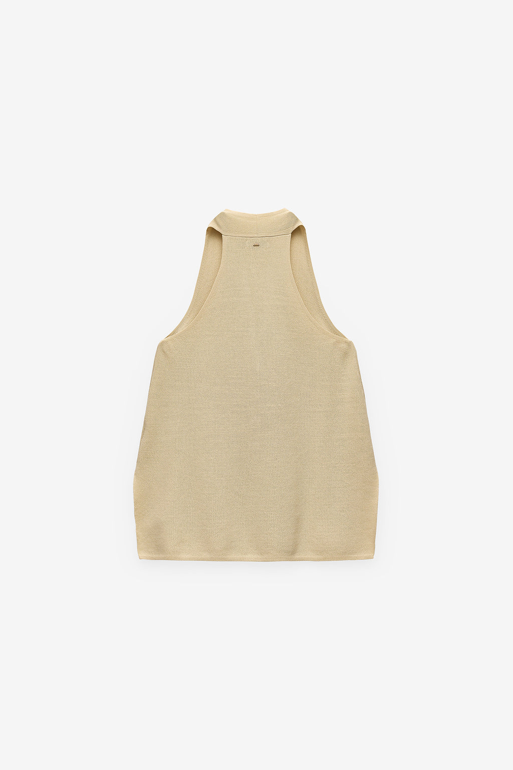 TOP EM MALHA COM CORTE HALTER