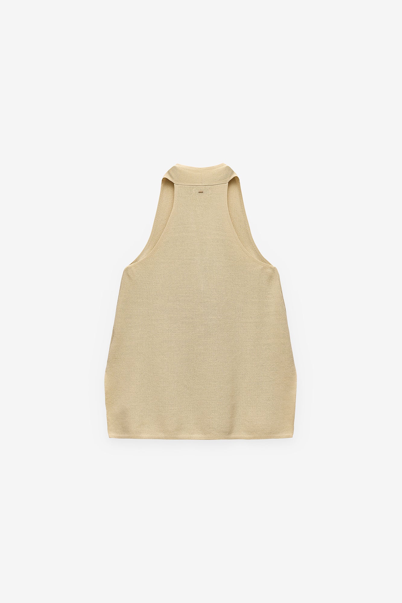 TOP EM MALHA COM CORTE HALTER
