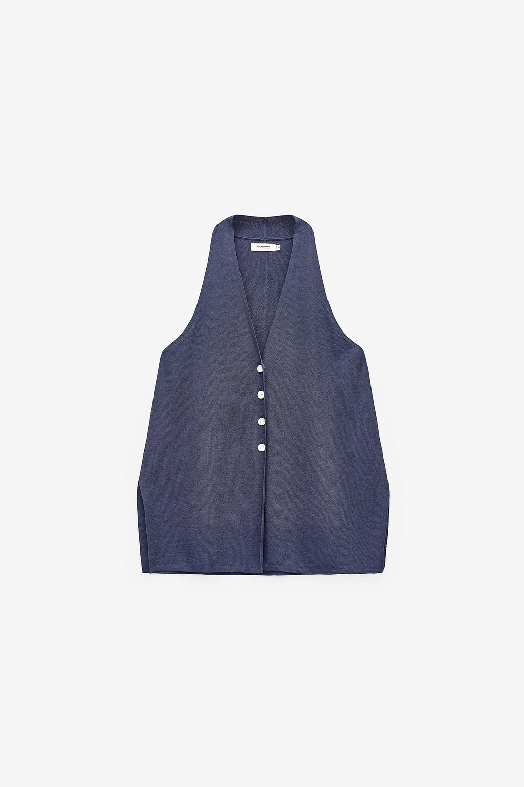 TOP EM MALHA COM CORTE HALTER