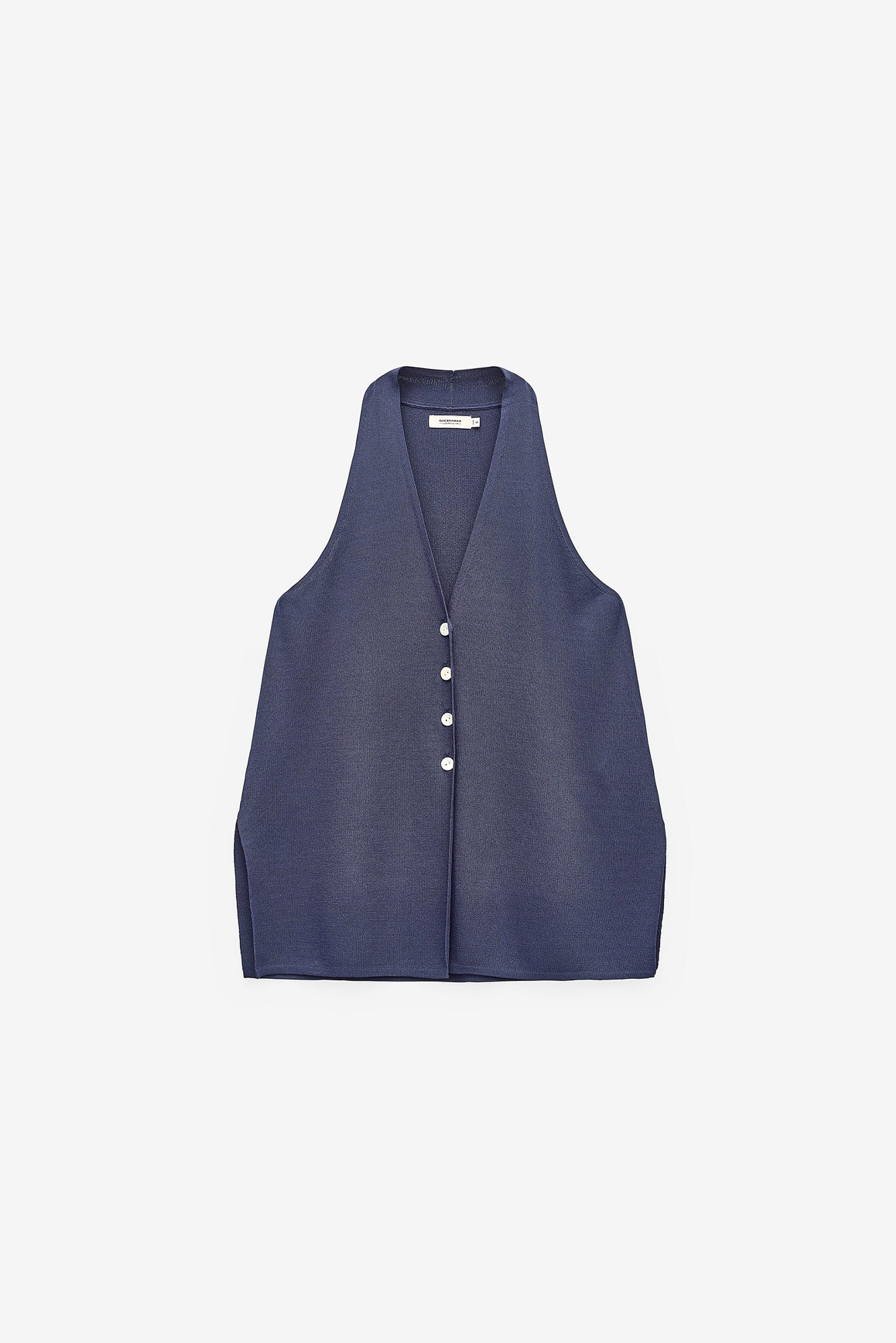 TOP EM MALHA COM CORTE HALTER
