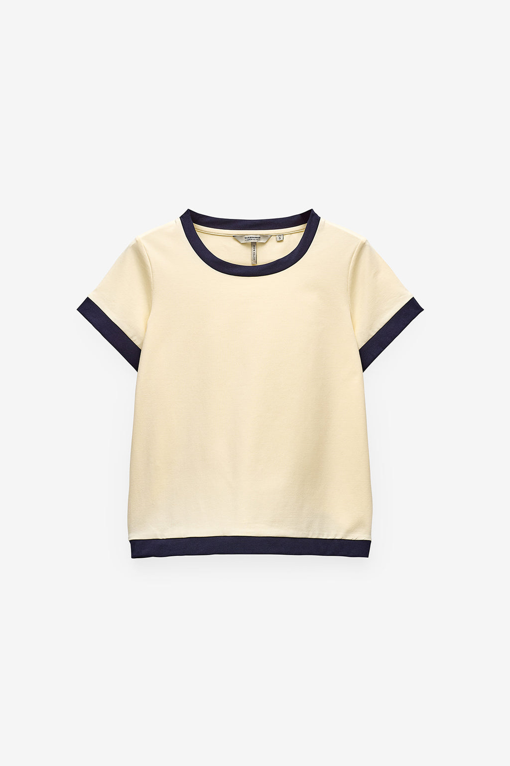 CAMISETA CON BAJOS Y PUÑOS EN CONTRASTE